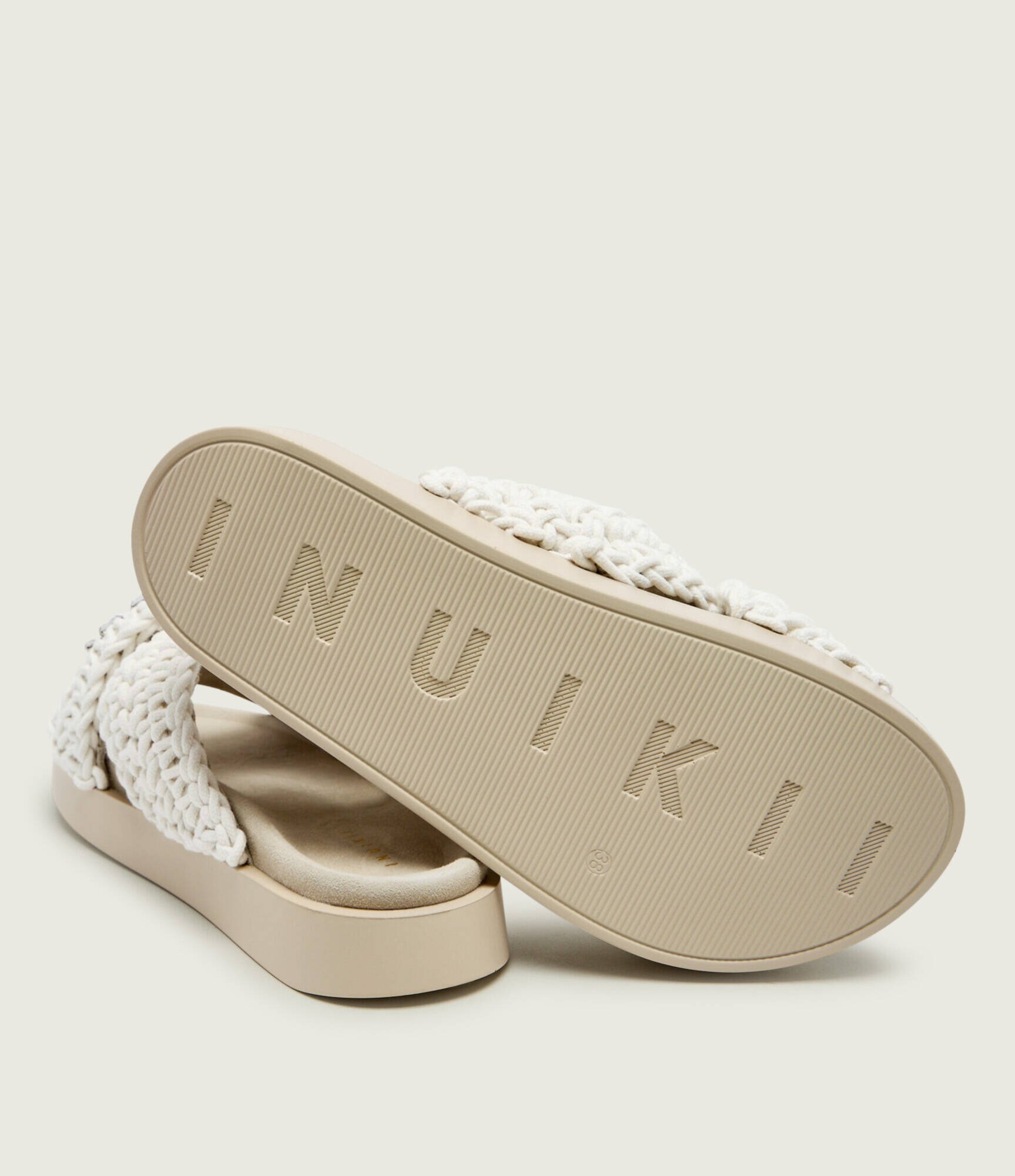 Inuikii Șlapi WOVEN STONES | piele întoarsă