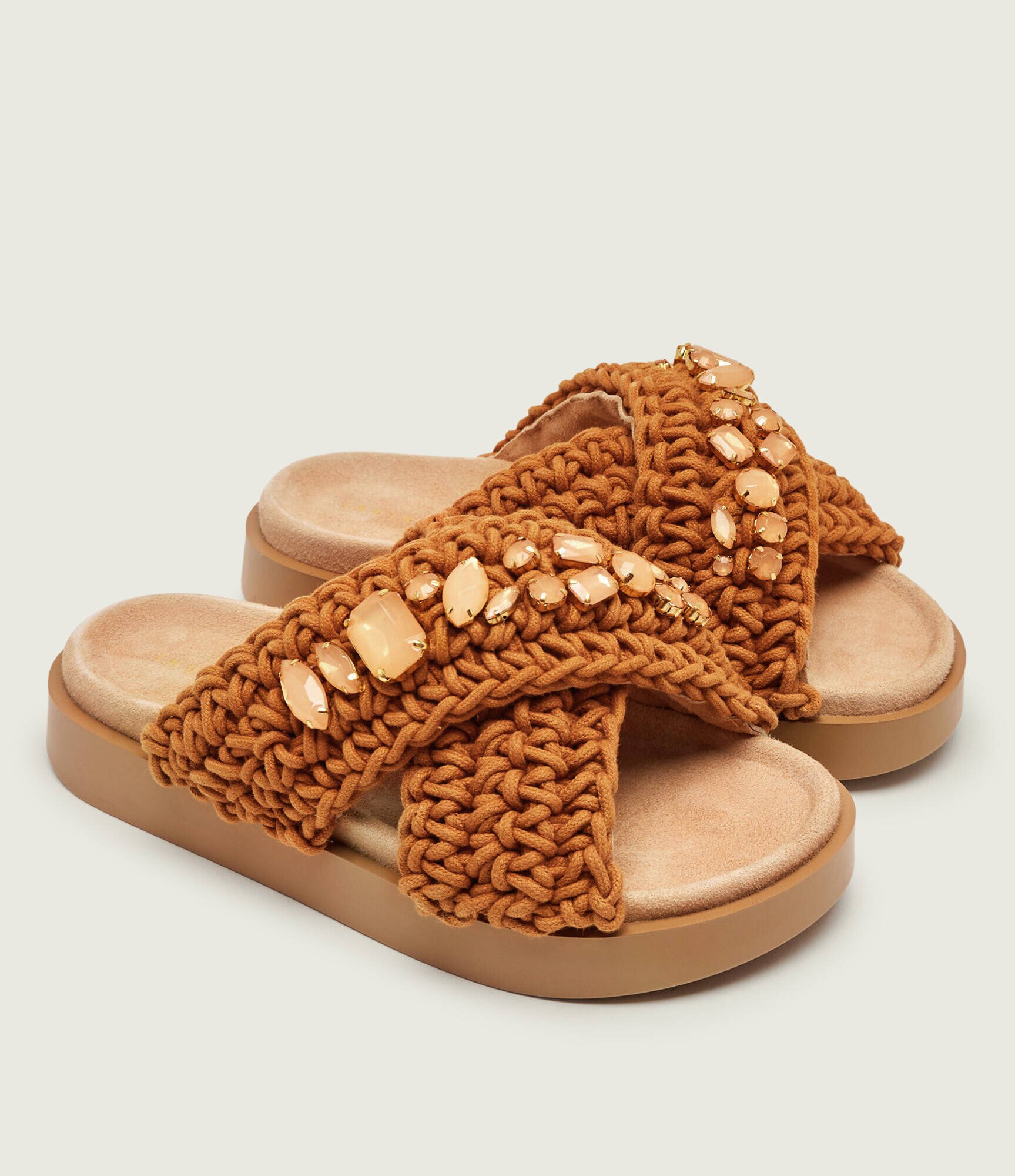 Inuikii Șlapi WOVEN STONES | piele întoarsă