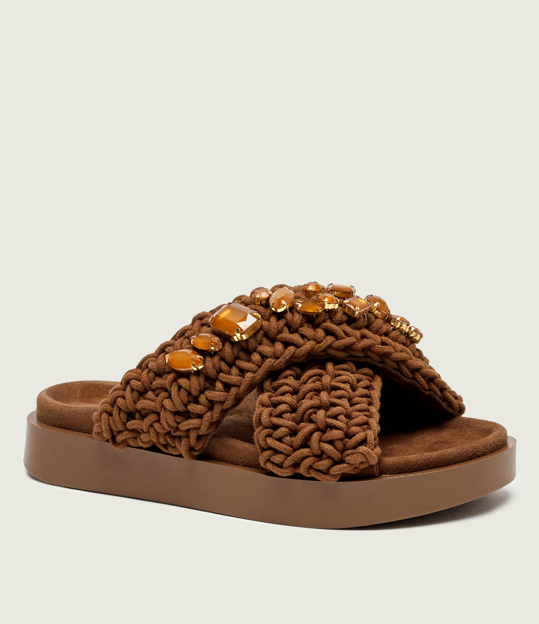 Inuikii Șlapi Woven Stones | piele întoarsă