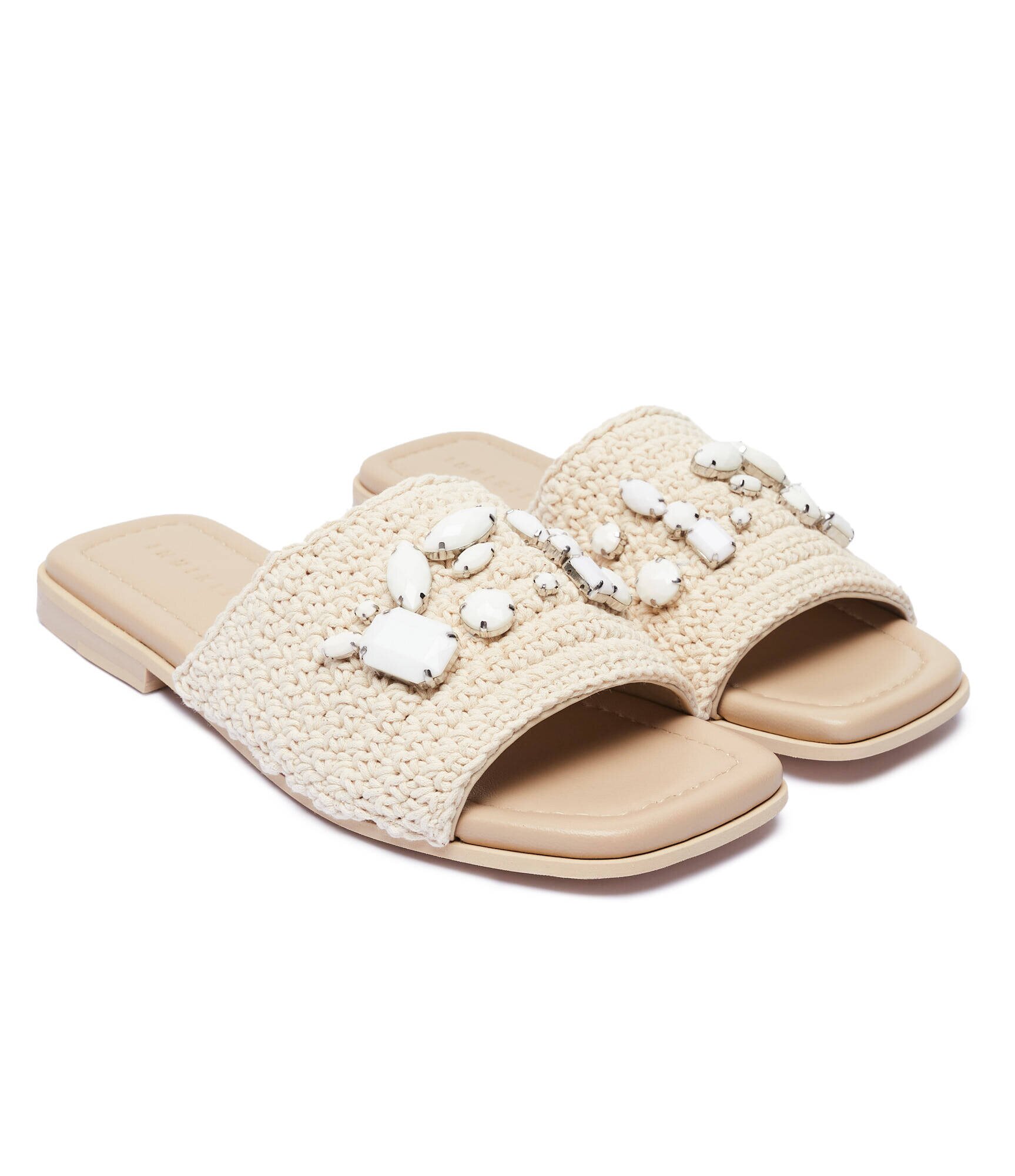 Inuikii Șlapi Woven Strap Stones cu adaos de piele