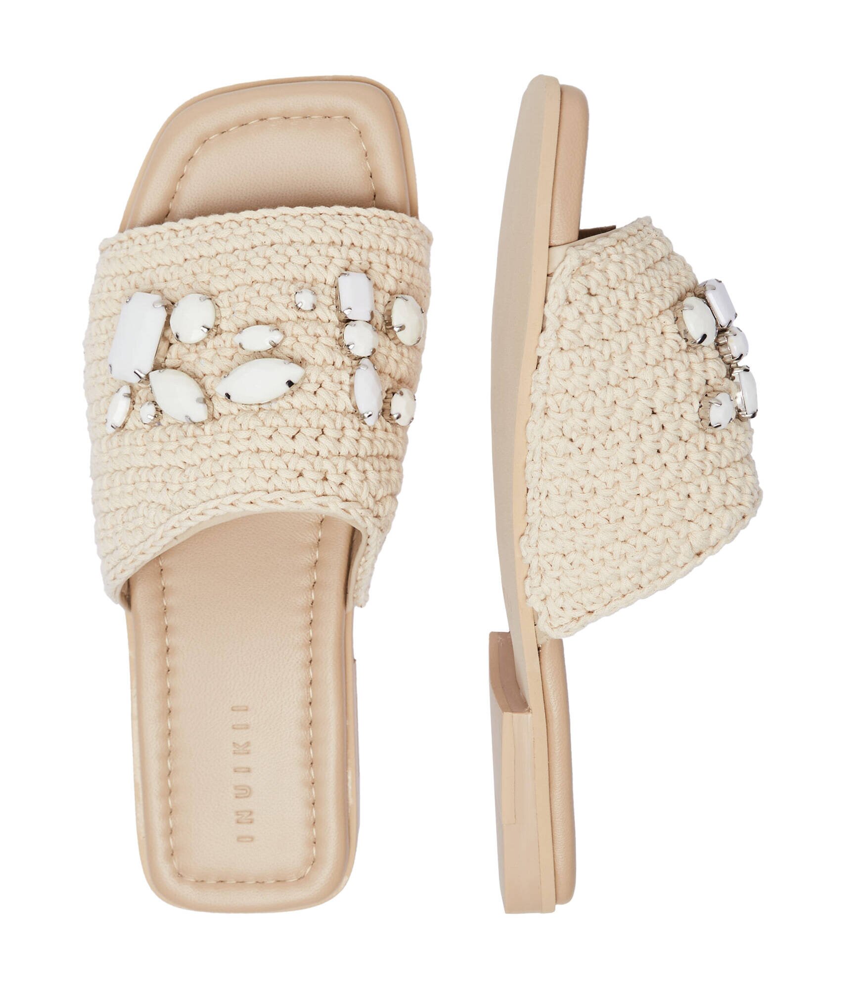 Inuikii Șlapi Woven Strap Stones cu adaos de piele