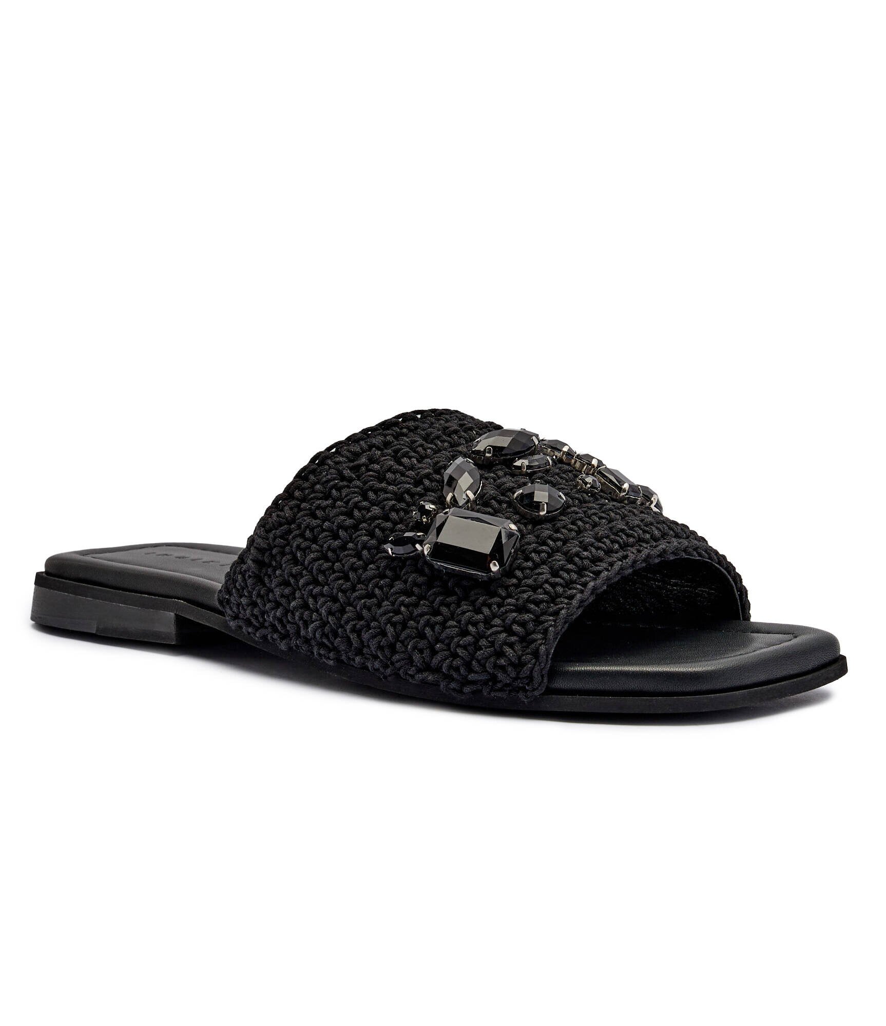 Inuikii Șlapi Woven Strap Stones cu adaos de piele