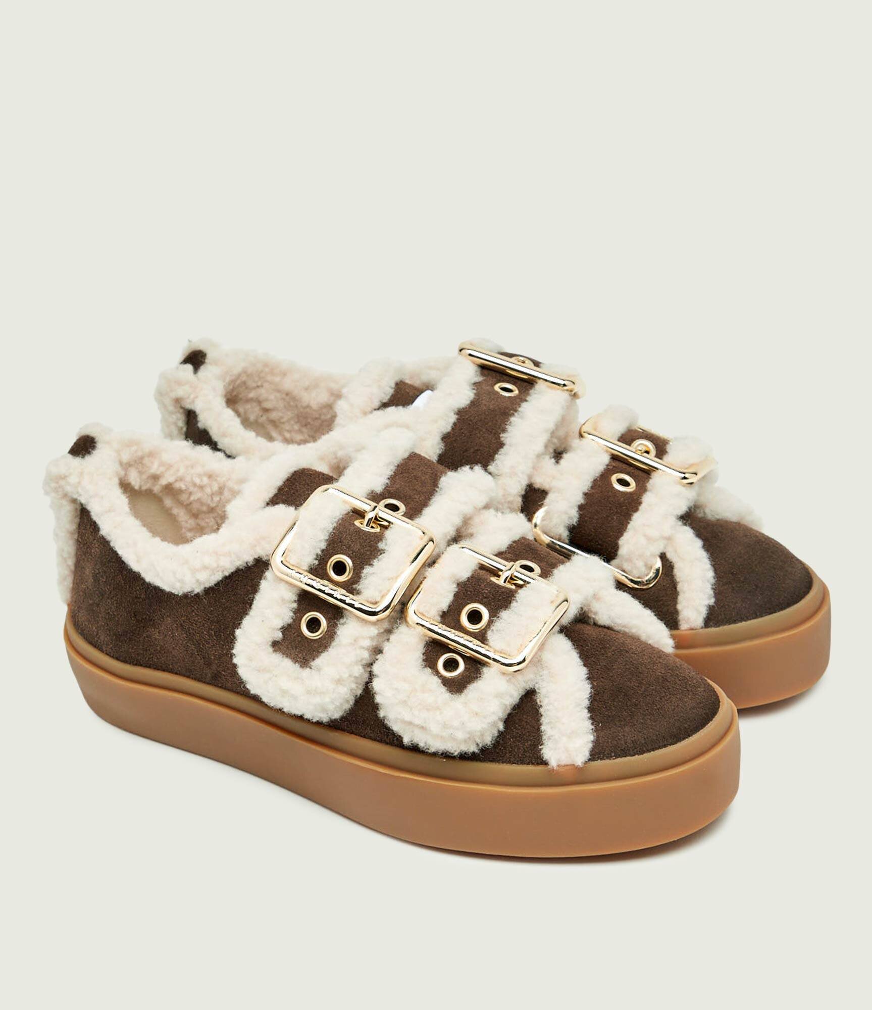 Inuikii Sneakers Low | shearling | piele întoarsă