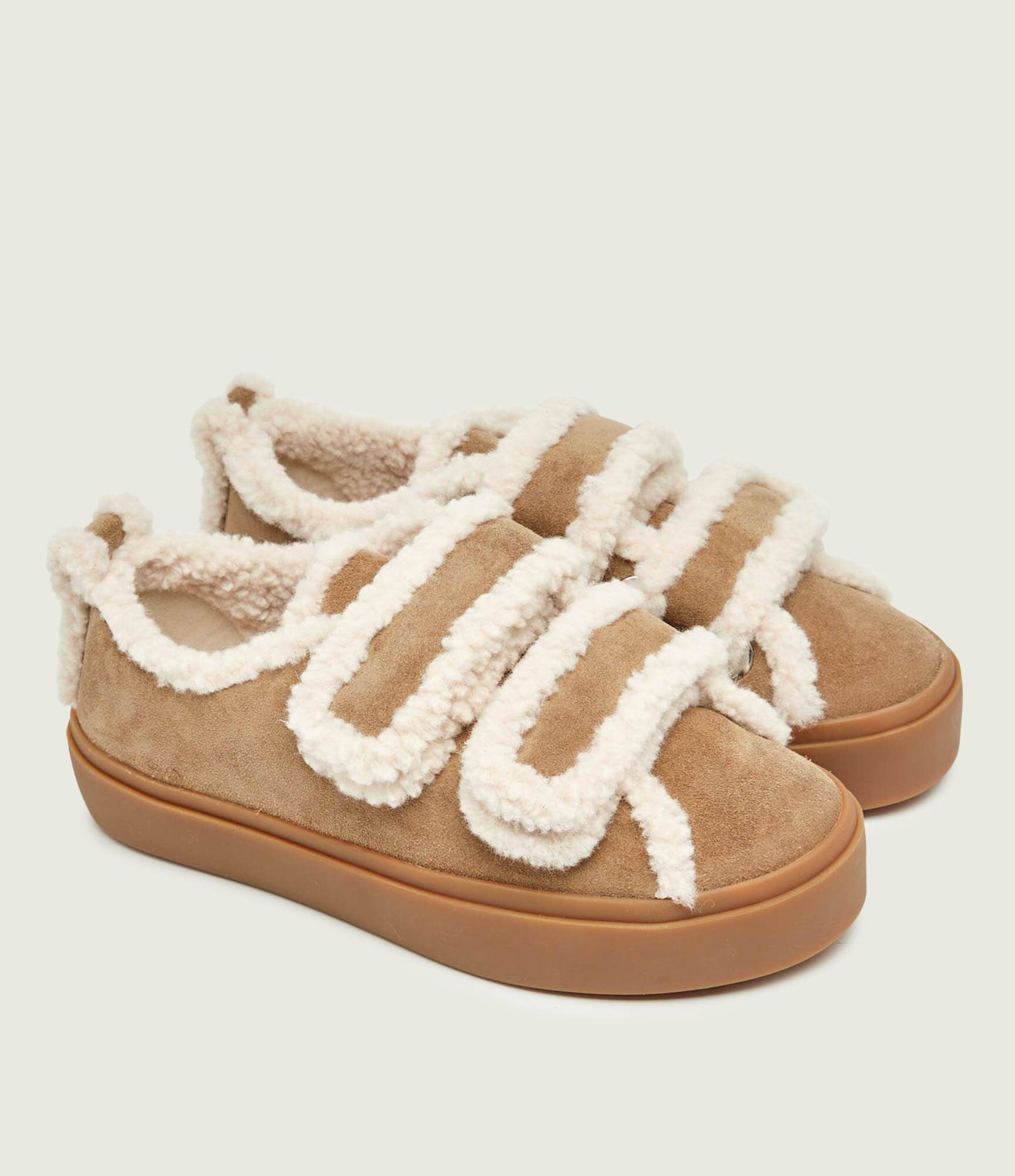 Inuikii Teniși din piele Velcro | shearling