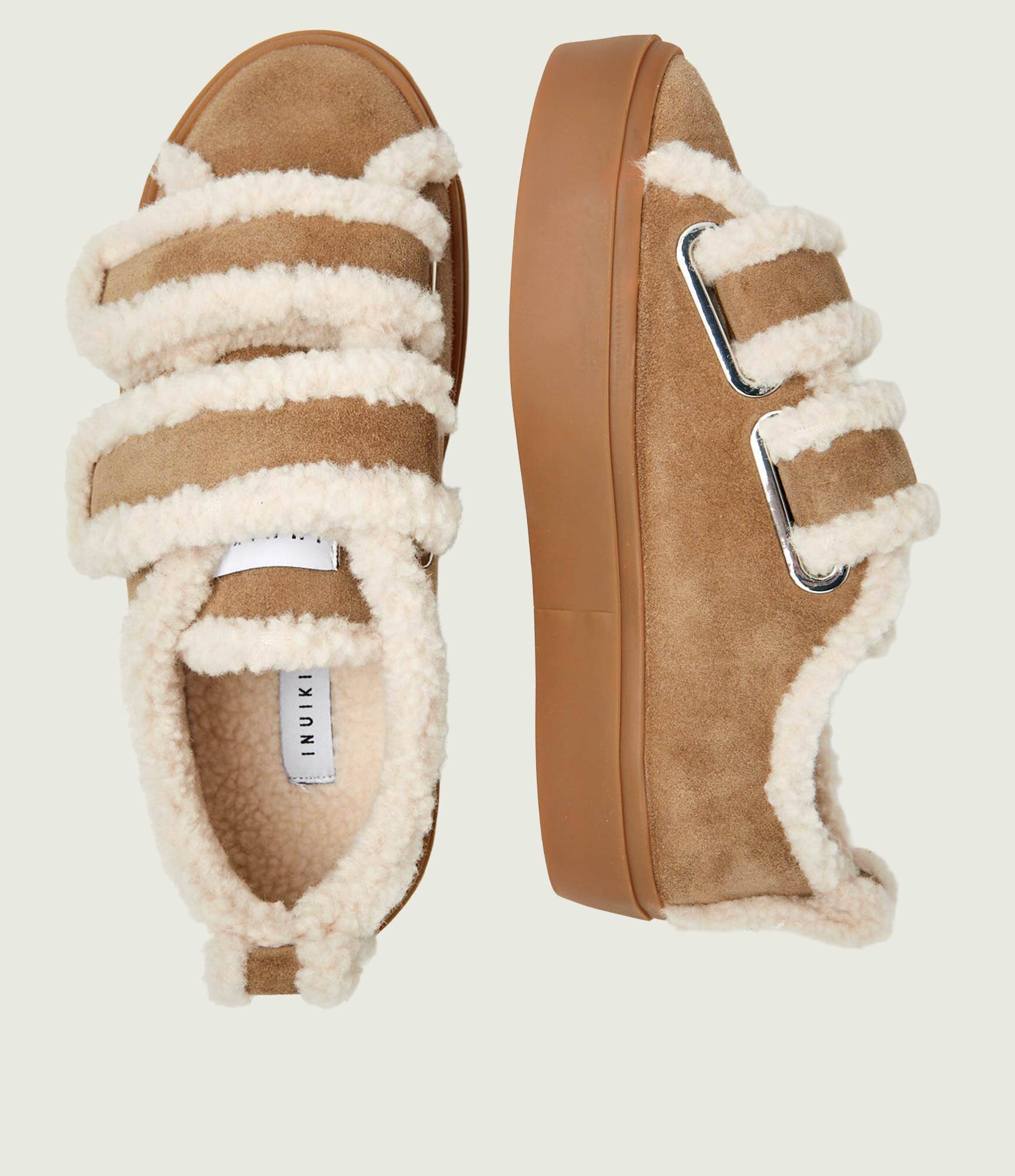 Inuikii Teniși din piele Velcro | shearling