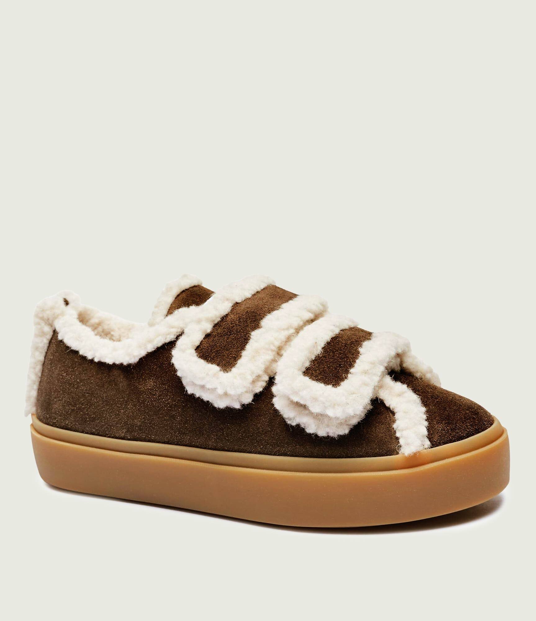 Inuikii Teniși din piele Velcro | shearling
