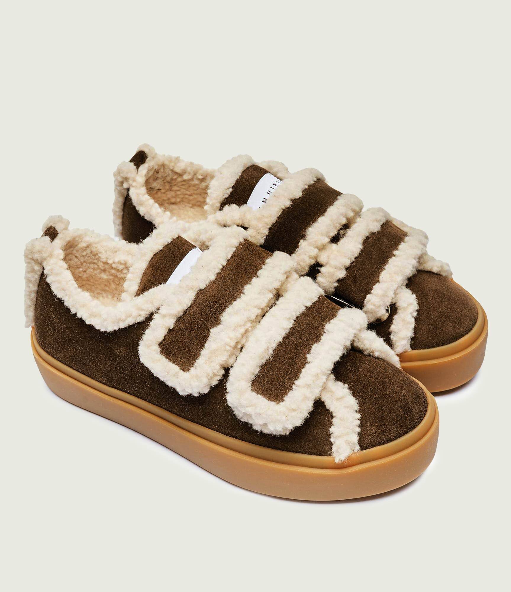 Inuikii Teniși din piele Velcro | shearling