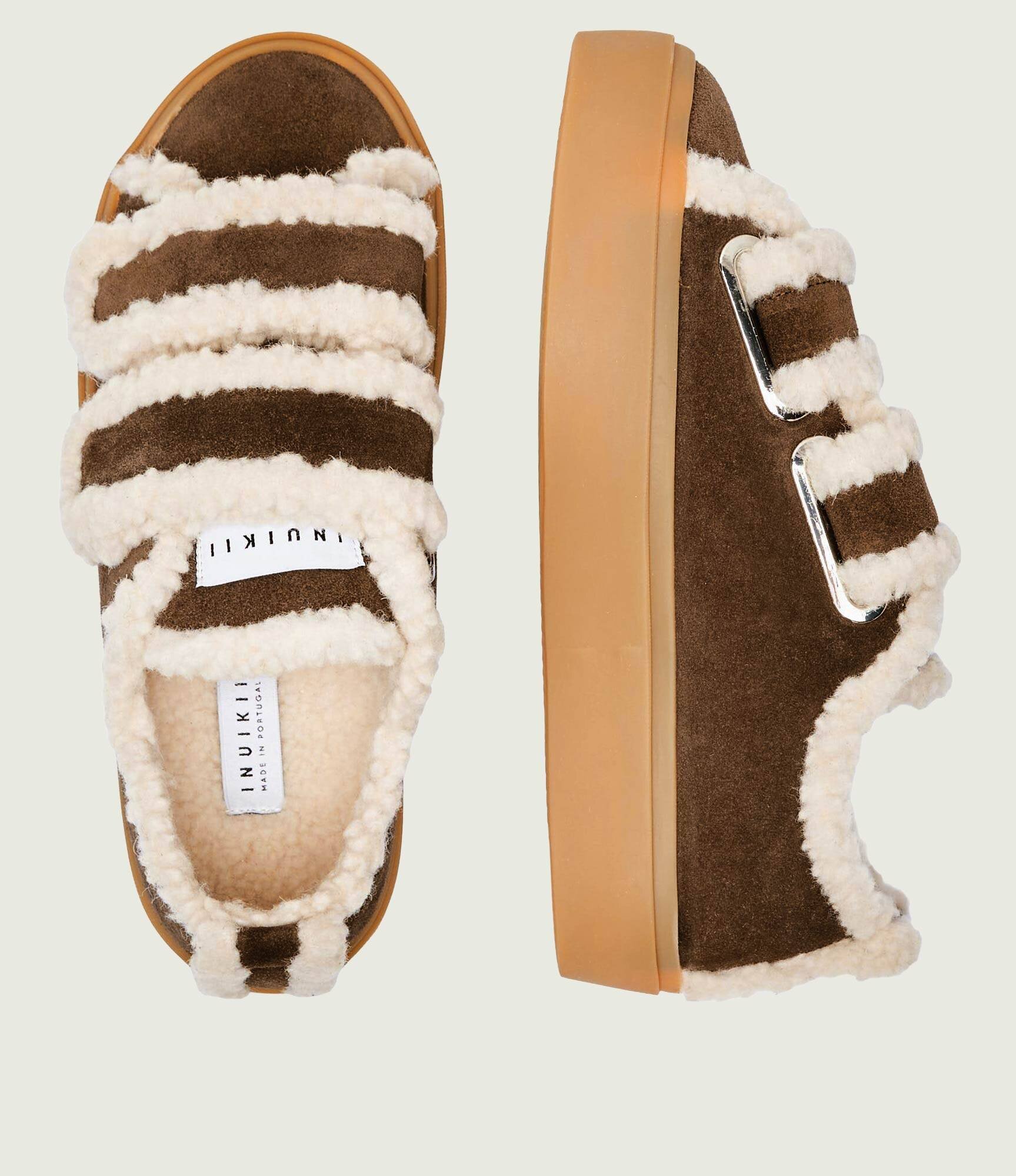 Inuikii Teniși din piele Velcro | shearling