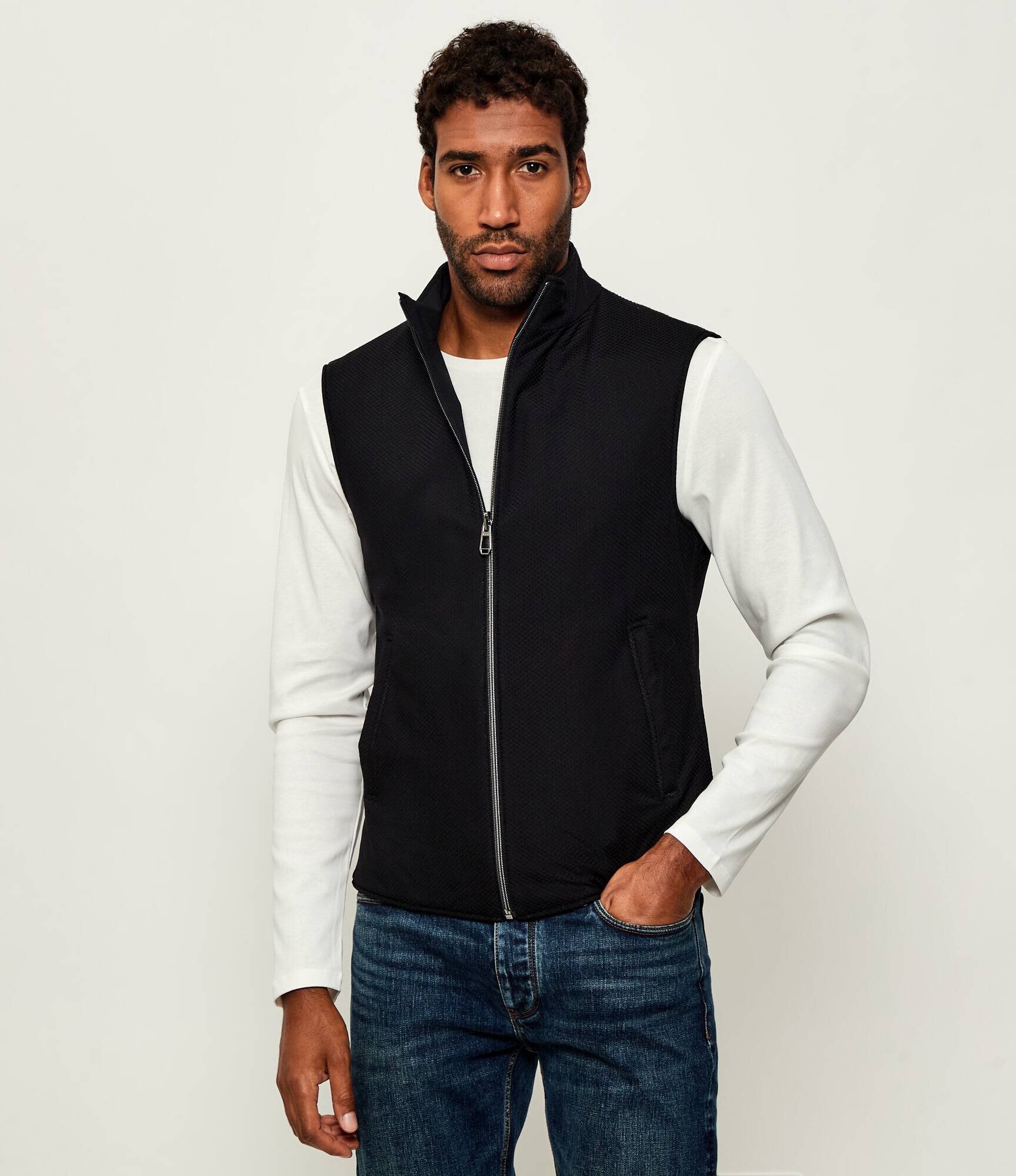 Joop! Cu două fețe vestă Wake-J2 | Slim Fit cu adaos de lână