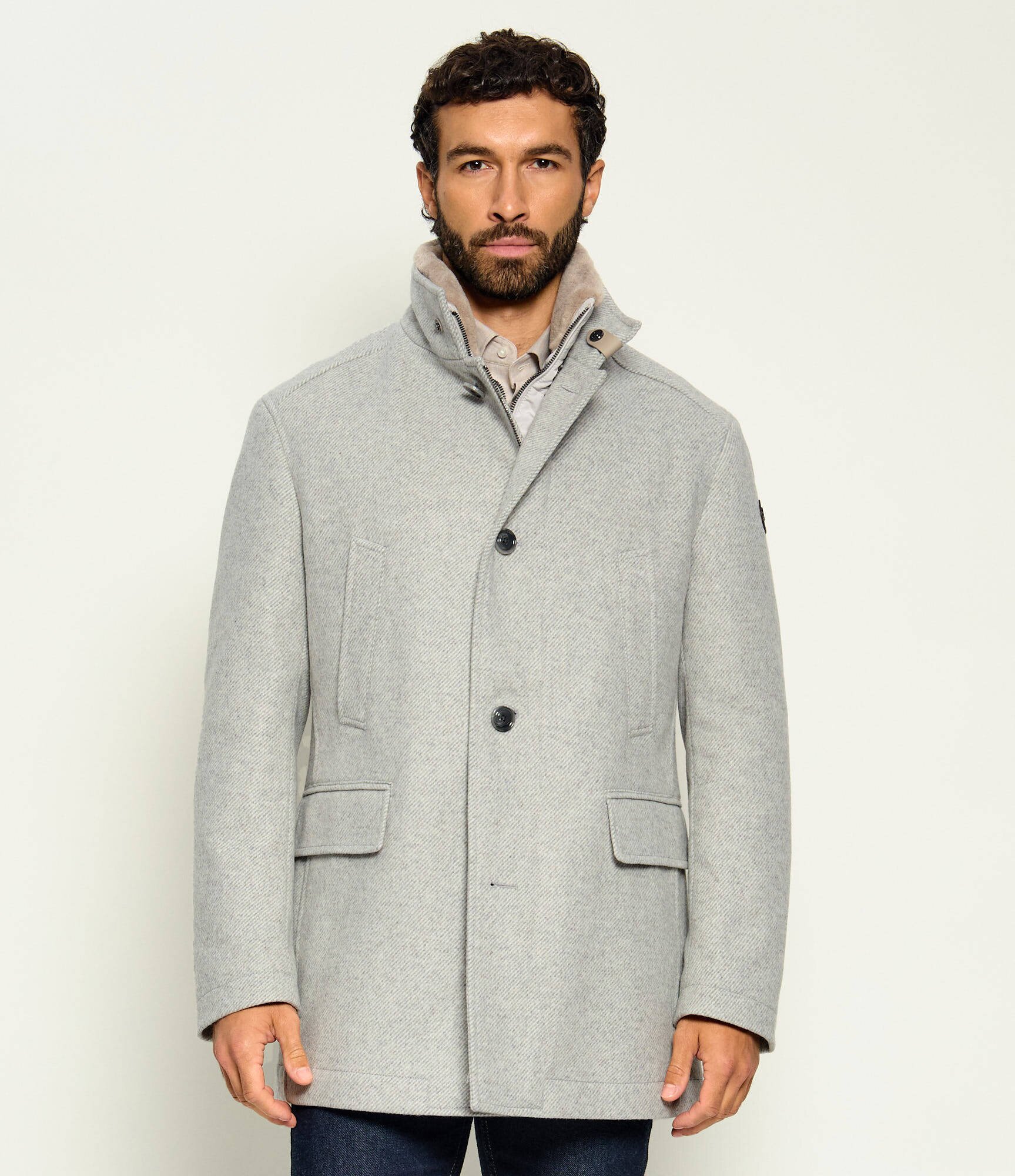 Joop! De lână palton 2 în 1 Gary | shearling