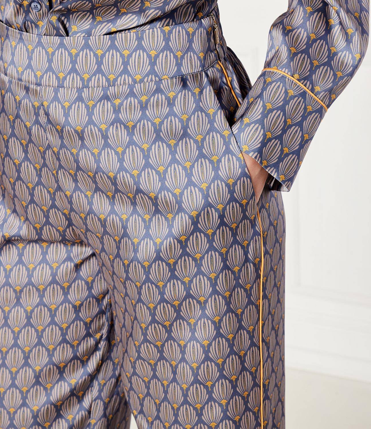 Joop! De satin pantaloni Panja | Loose fit