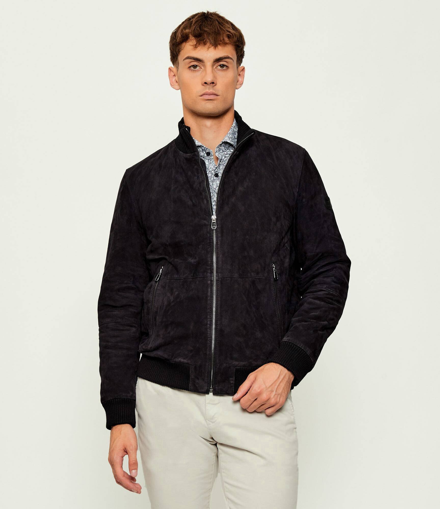 Joop! Geacă bomber Byll-W cu adaos de lână | regular fit | piele întoarsă