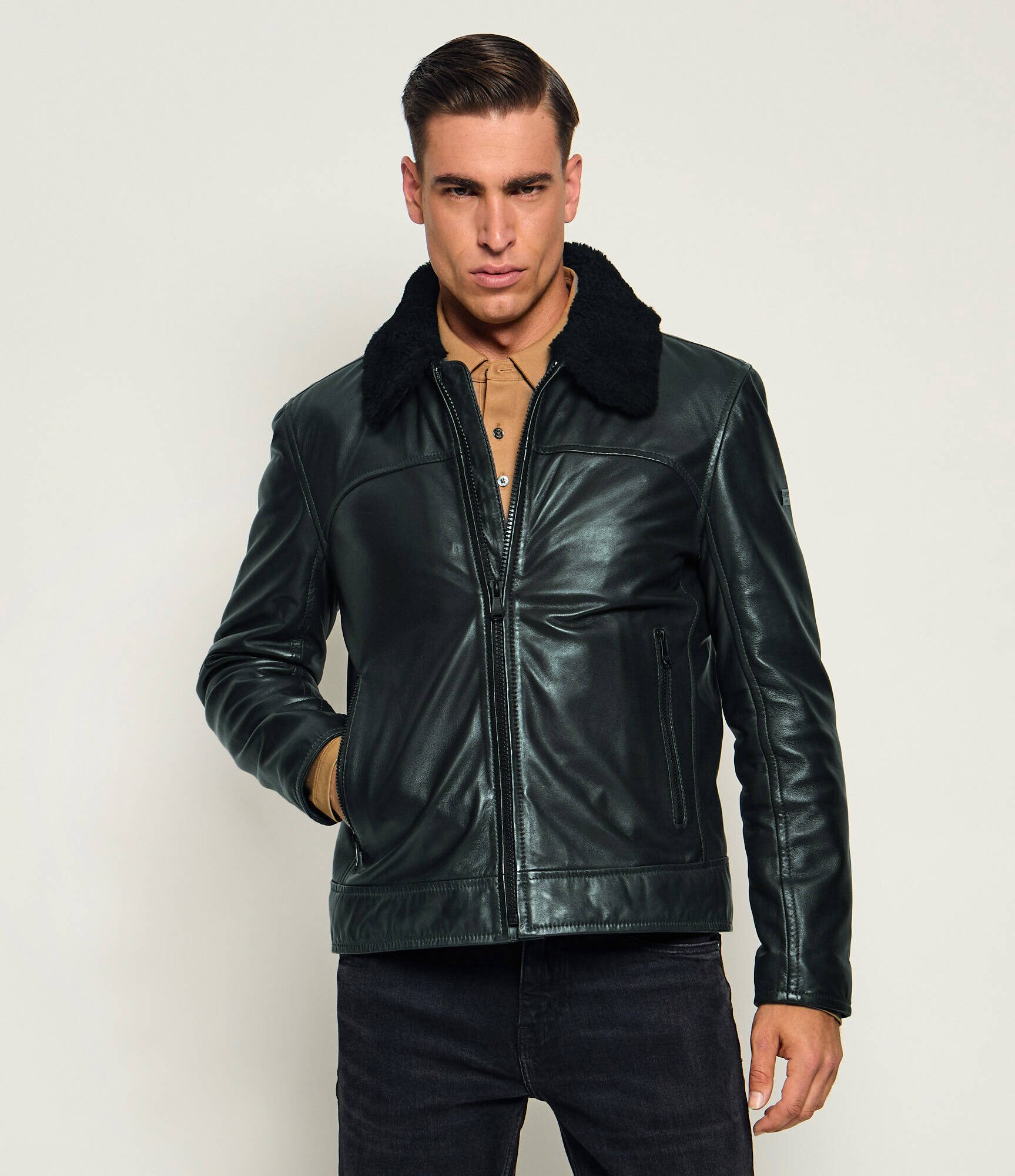 Joop! Geacă de piele Cleary-Wf | regular fit