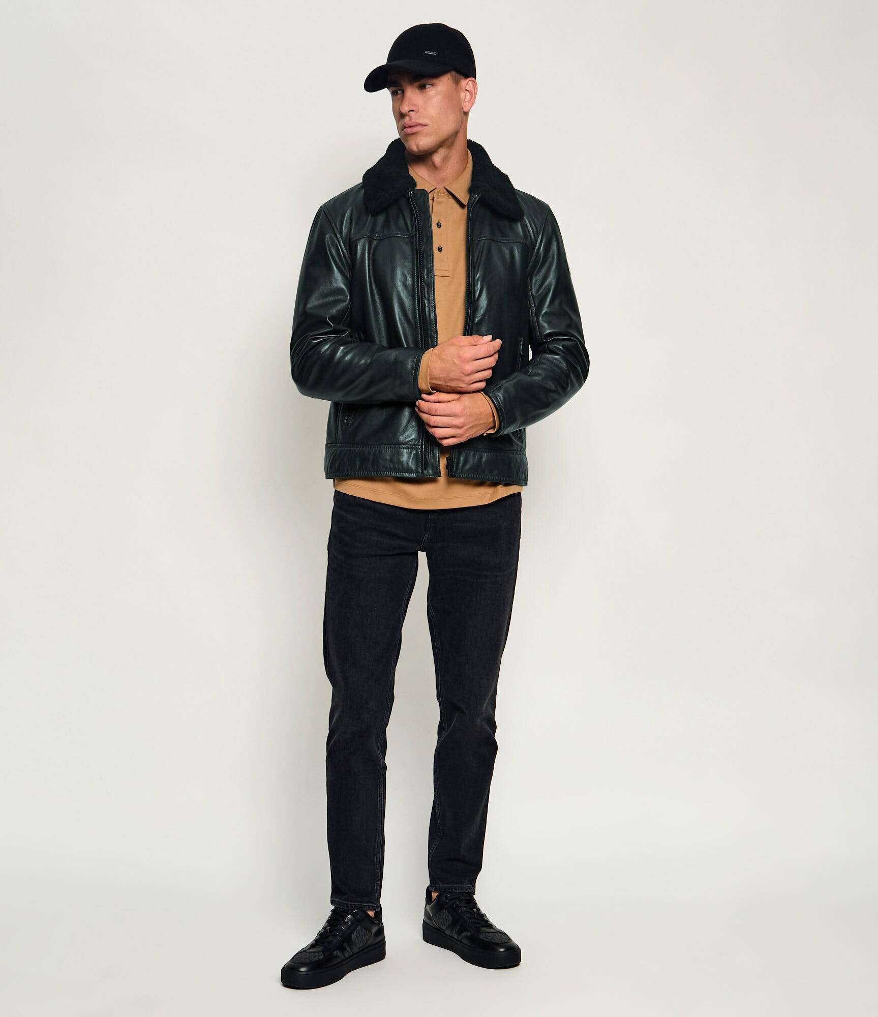 Joop! Geacă de piele Cleary-Wf | regular fit