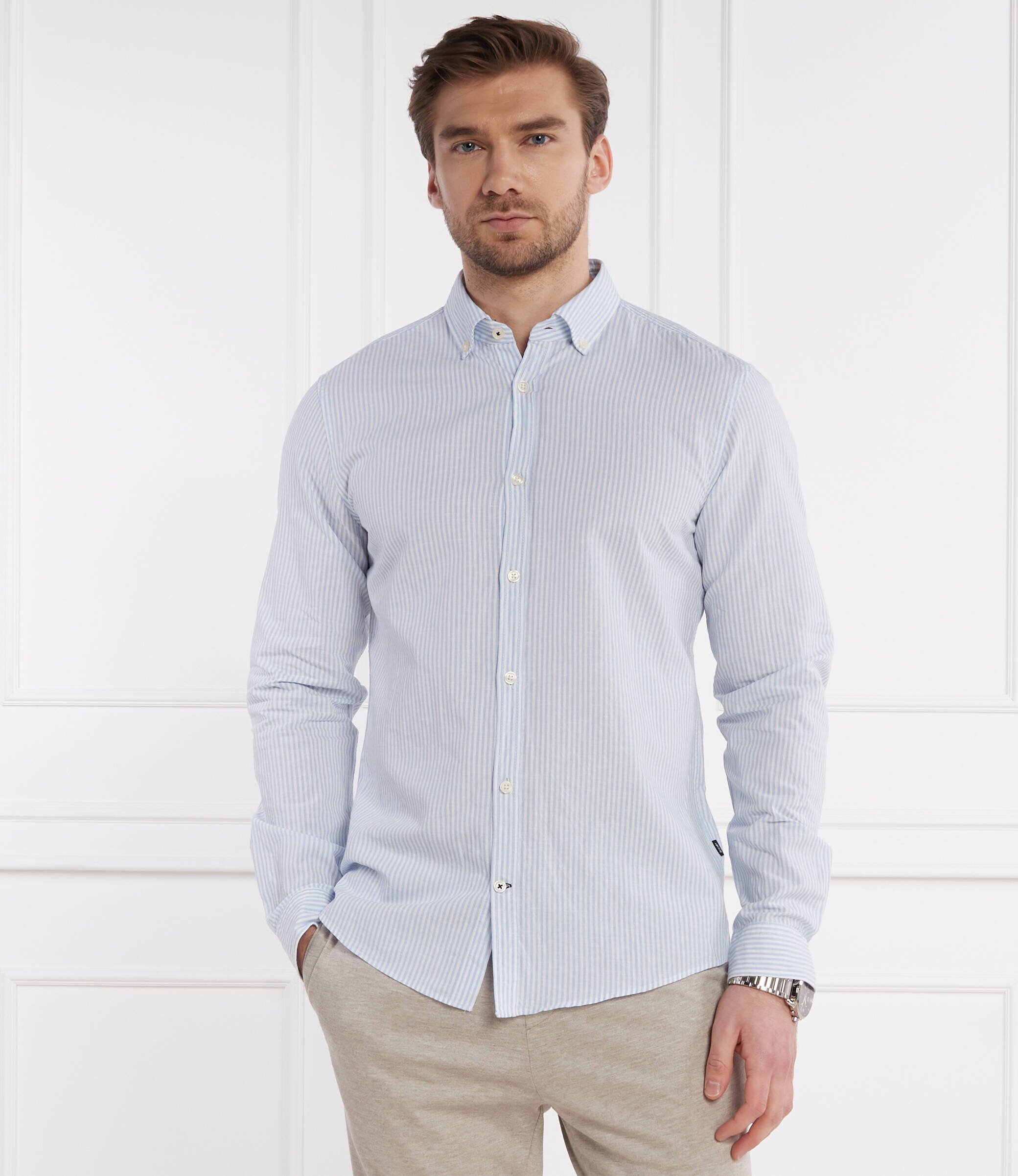 JOOP! Jeans Cămașă Heli2 | Regular Fit | cu adaos de in