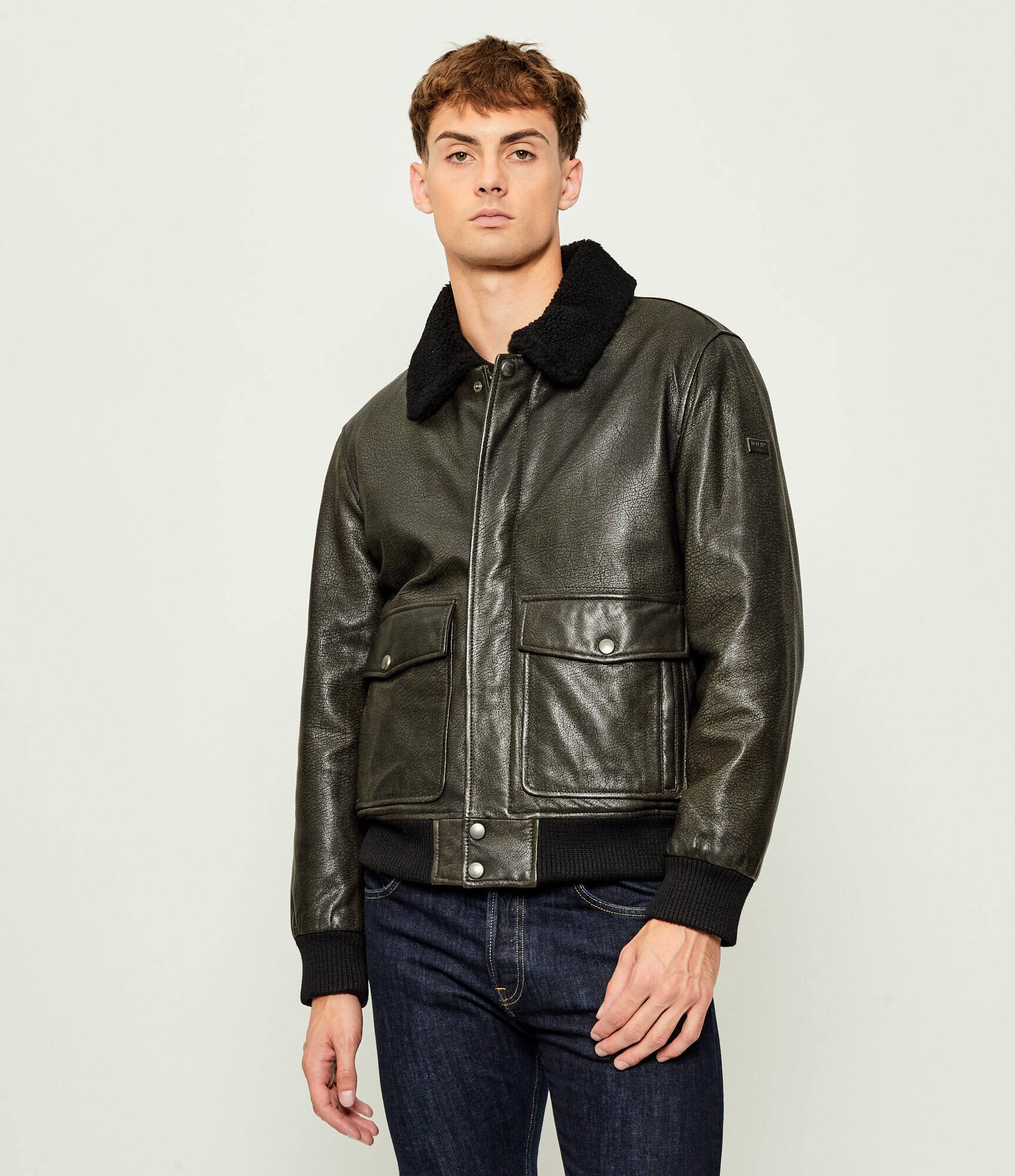 JOOP! Jeans Geacă de piele Falko | regular fit | shearling