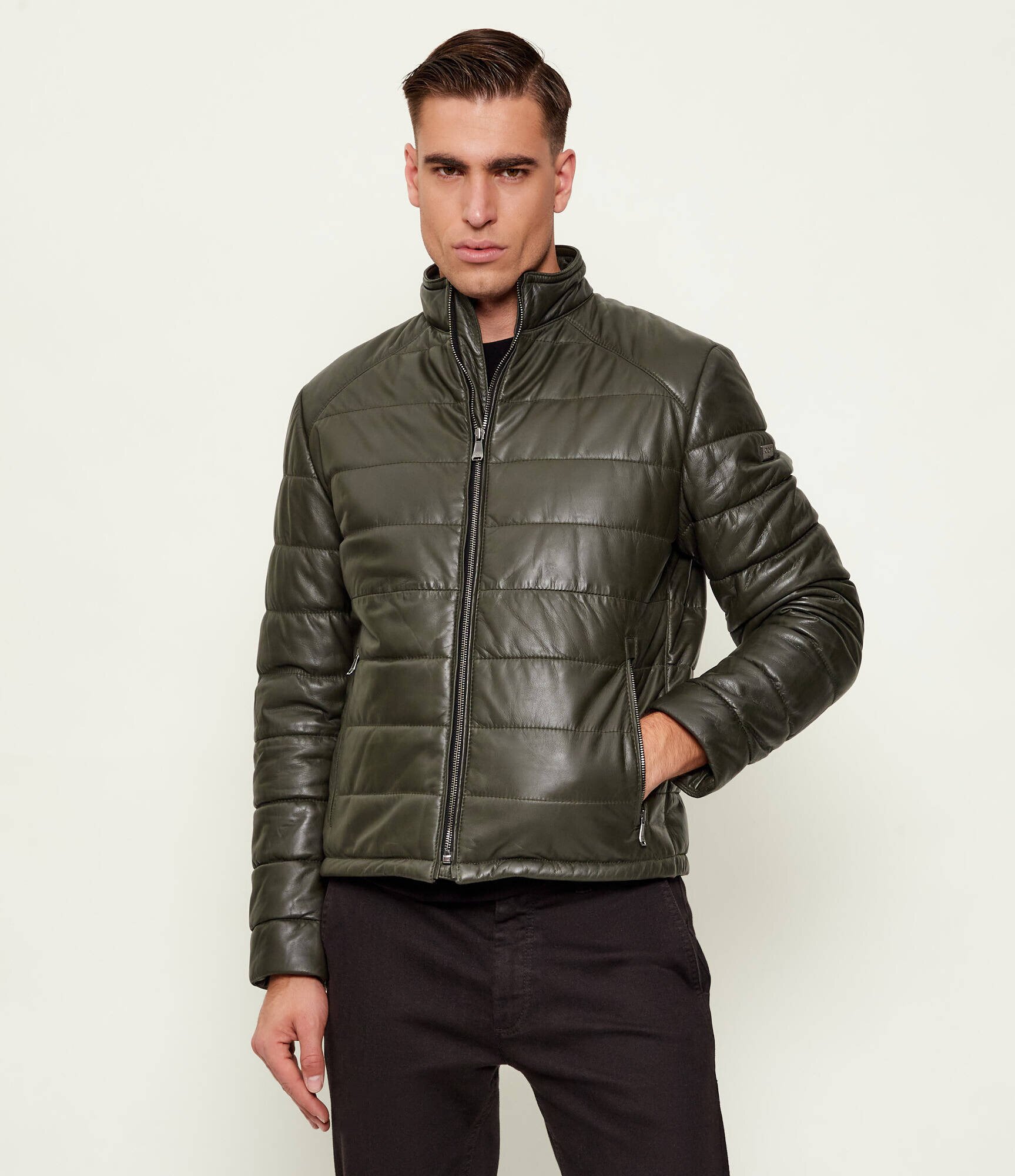 JOOP! Jeans Geacă de piele Stepo 2 | Slim Fit