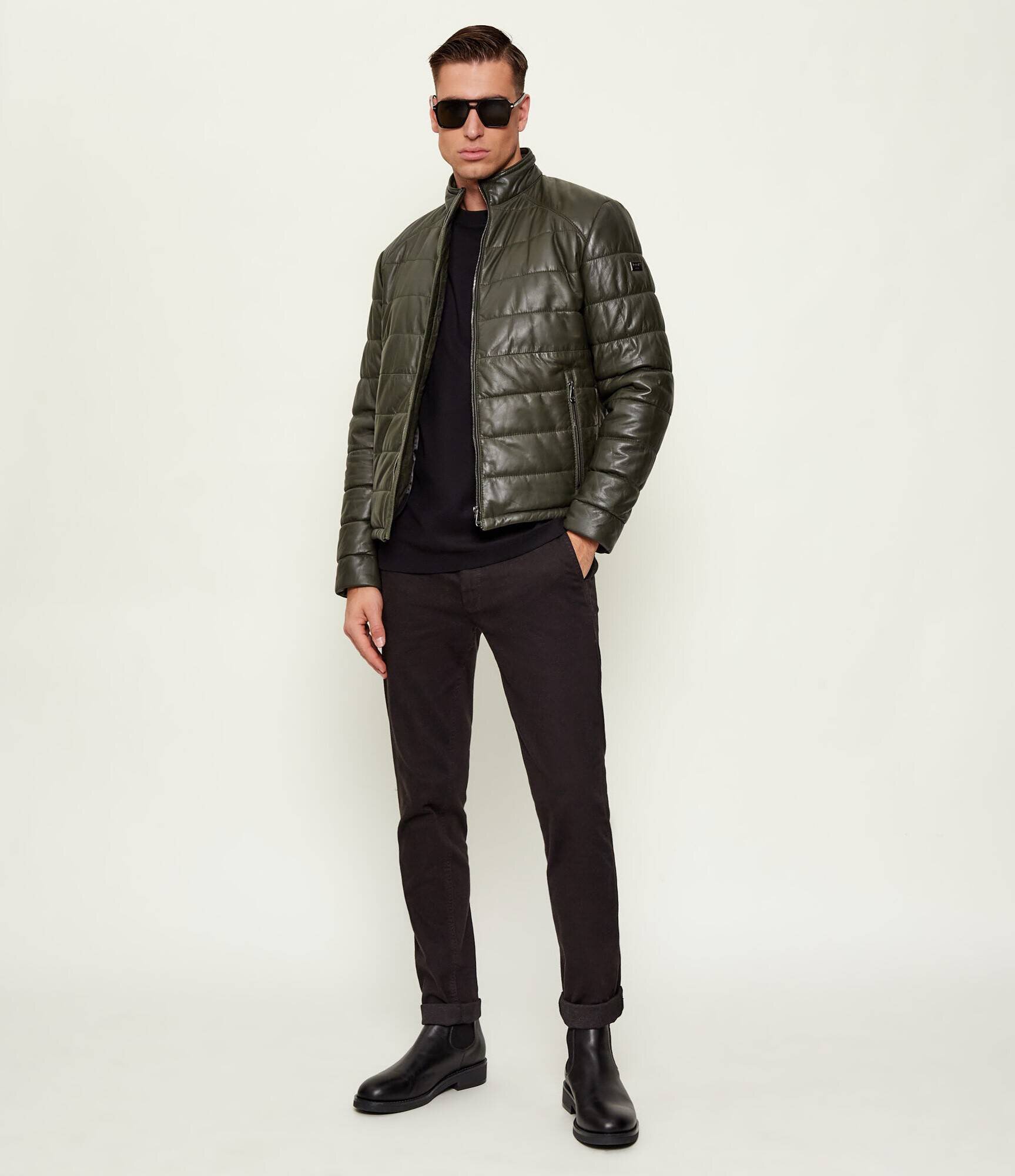 JOOP! Jeans Geacă de piele Stepo 2 | Slim Fit