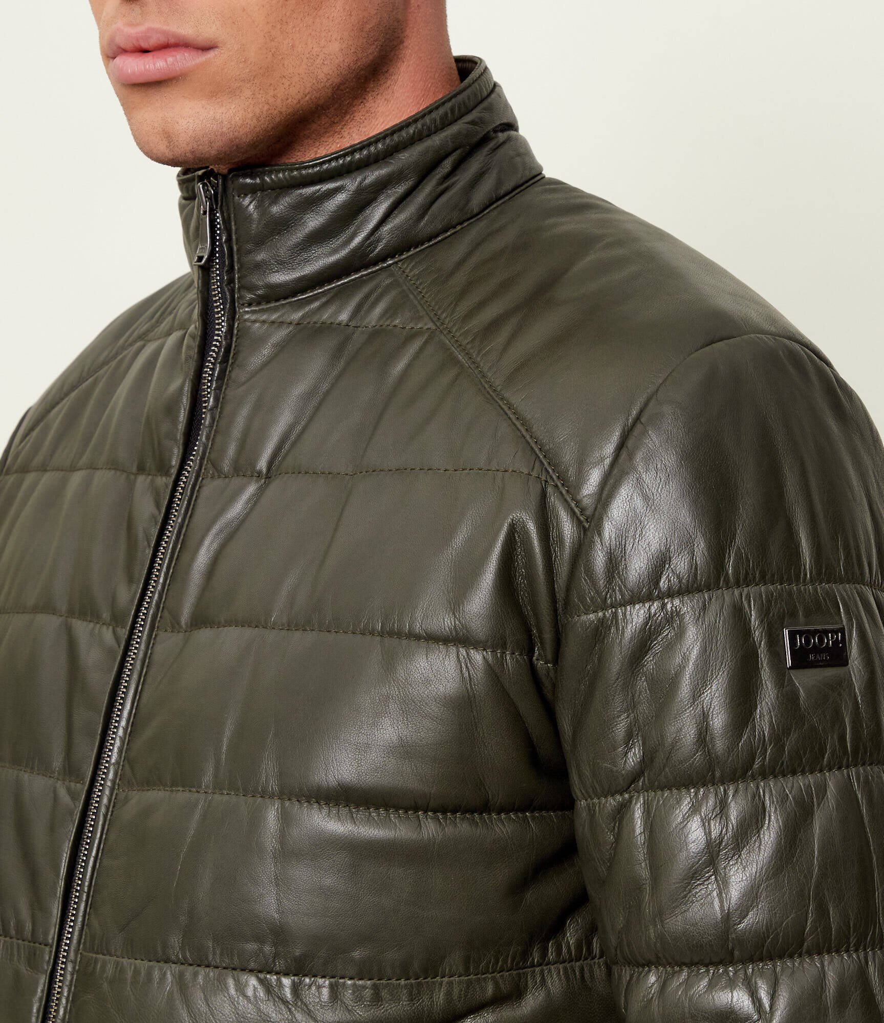 JOOP! Jeans Geacă de piele Stepo 2 | Slim Fit