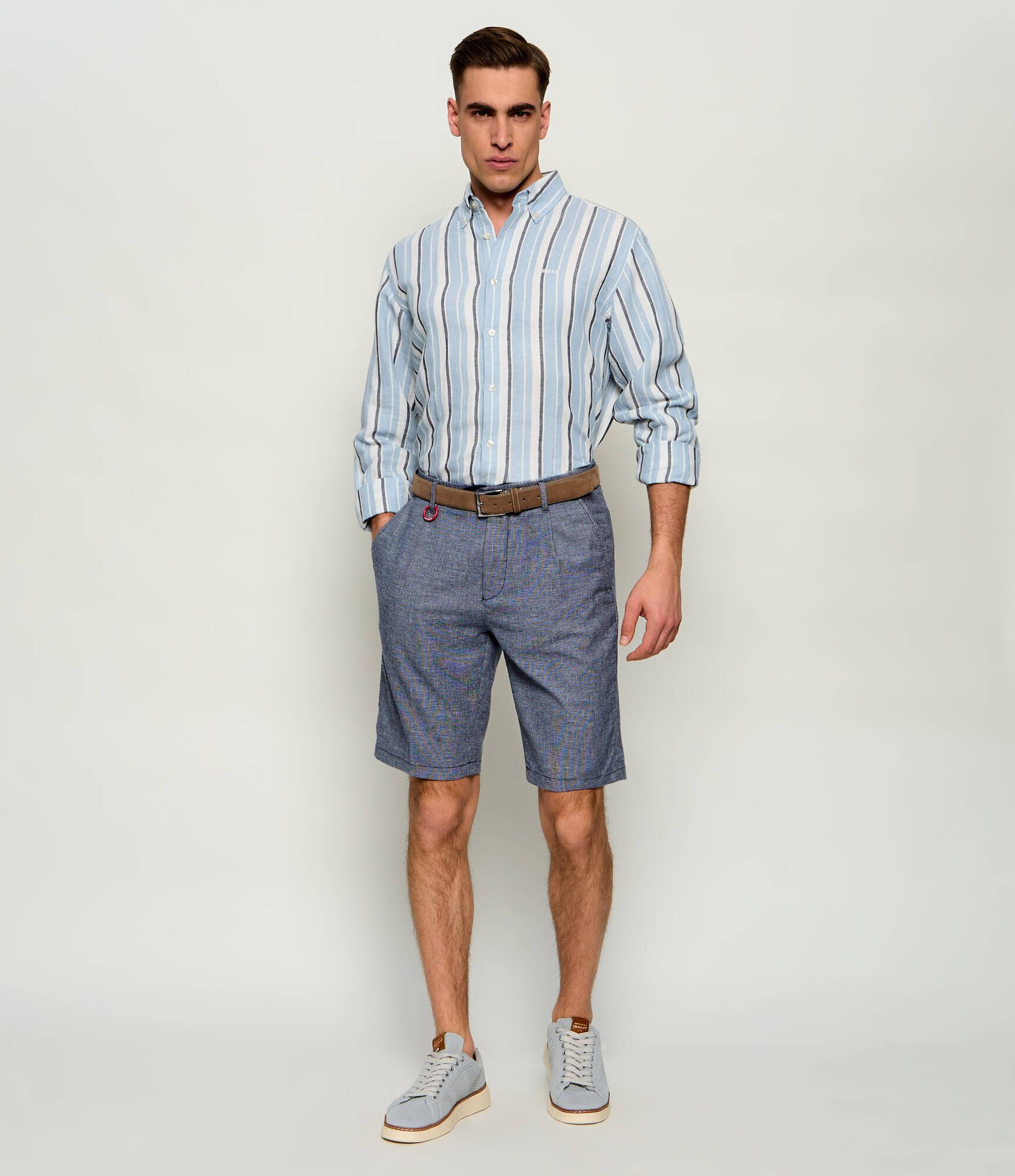 JOOP! Jeans Pantaloni scurți chino Ruby | regular fit | cu adaos de in