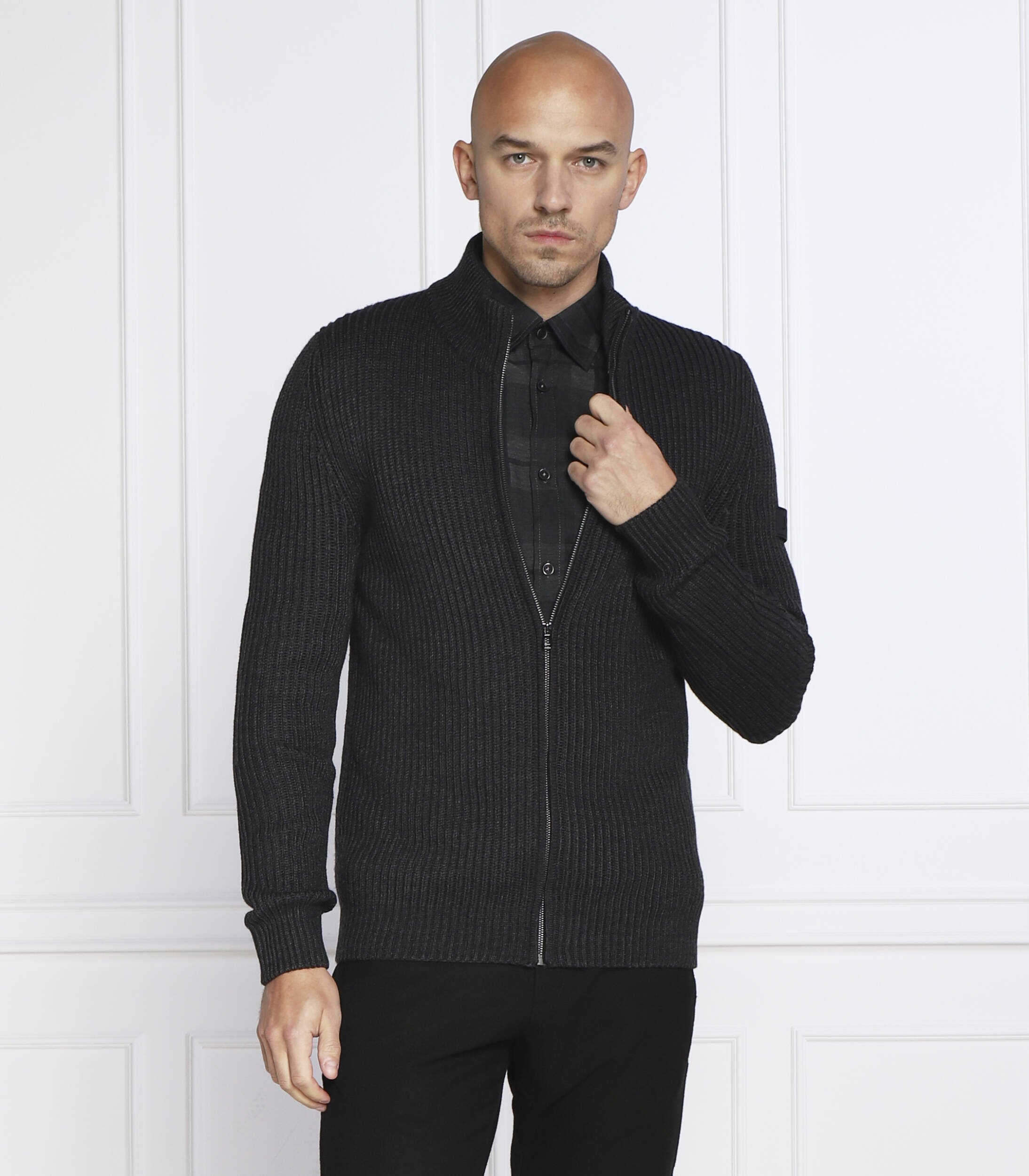 Joop! Kardigan | Regular Fit | cu adaos de lână