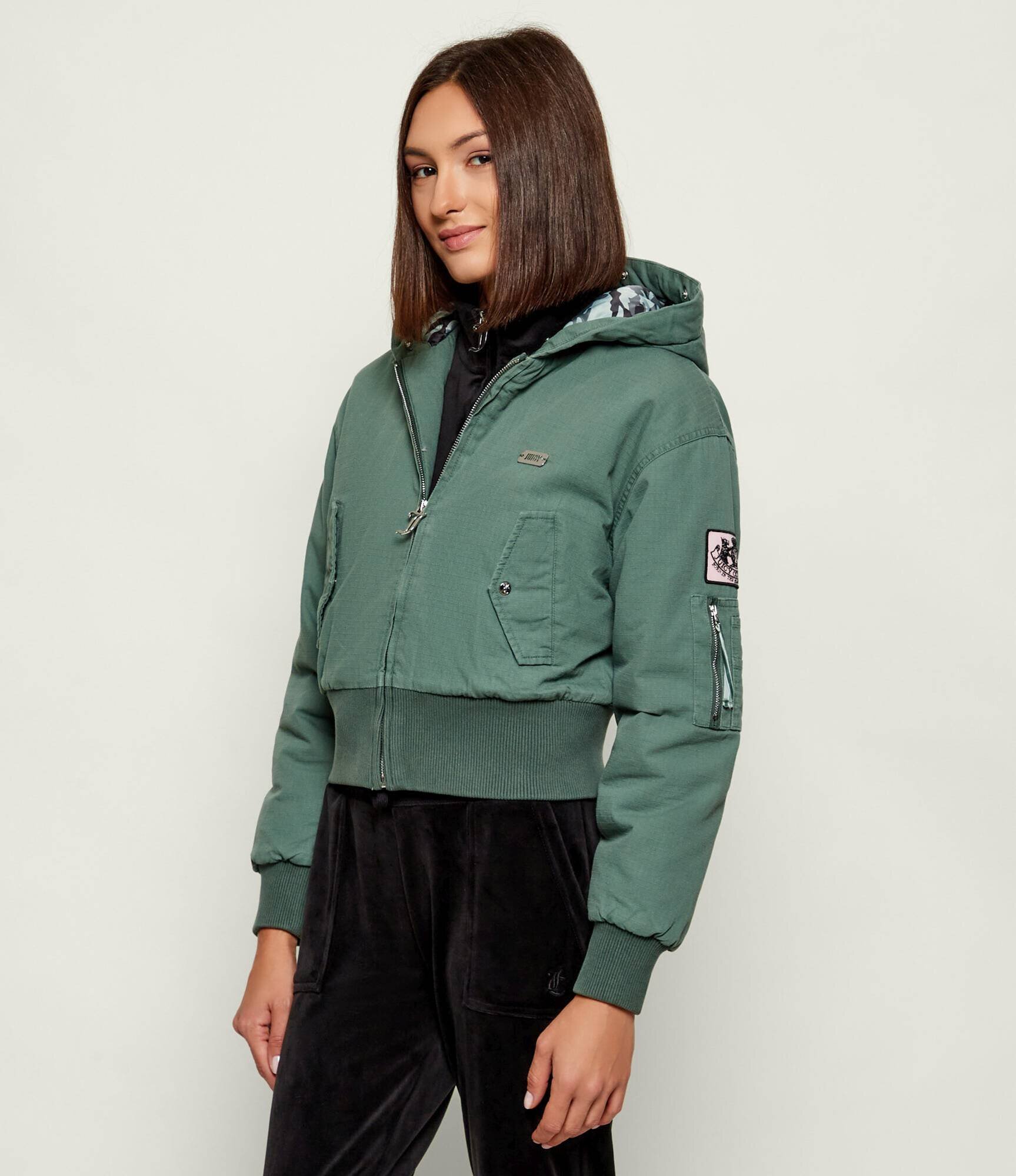 Juicy Couture Geacă bomber Twill | Cropped Fit