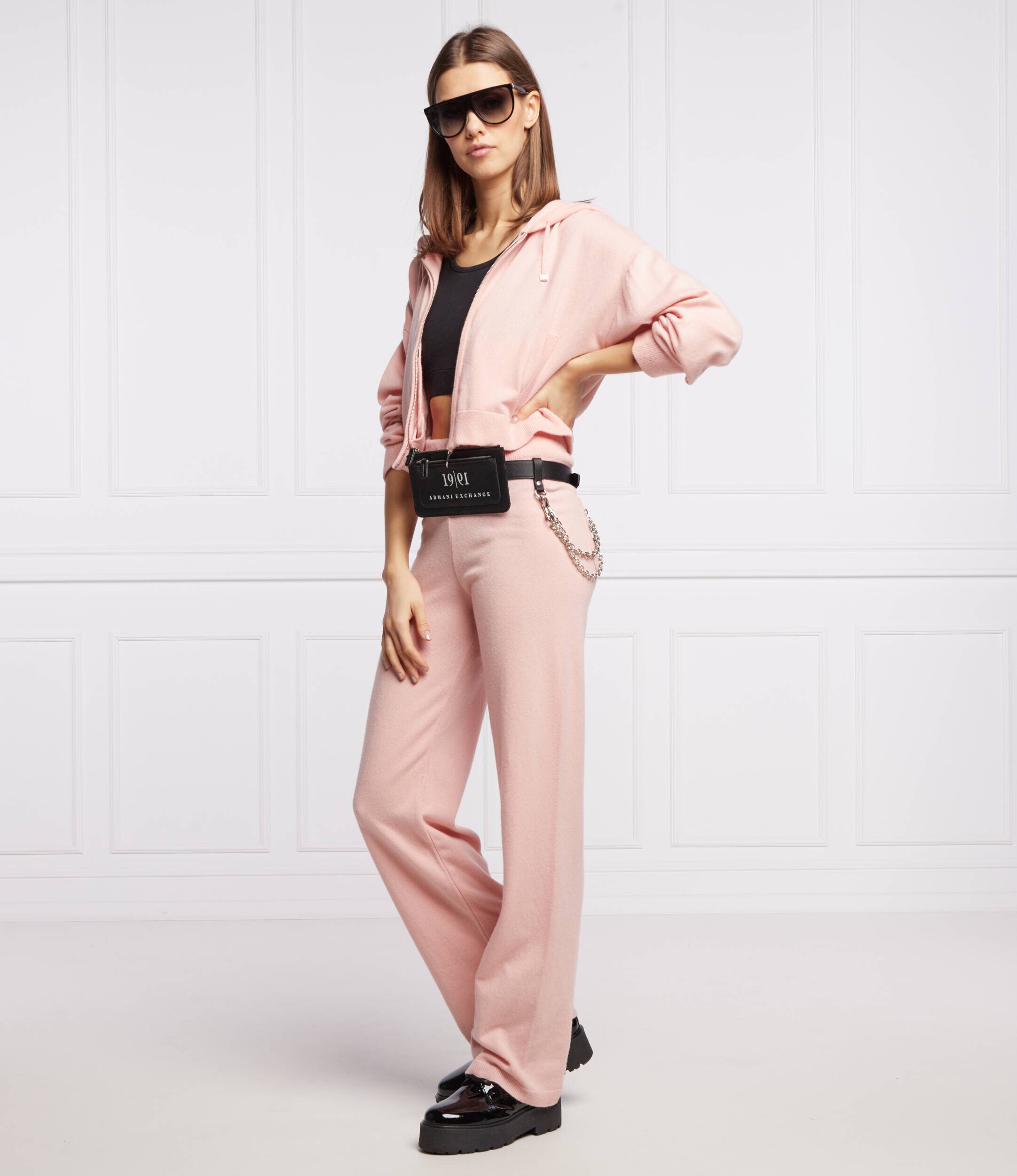 Juicy Couture Hanorac | Cropped Fit cu adaos de lână și cașmir