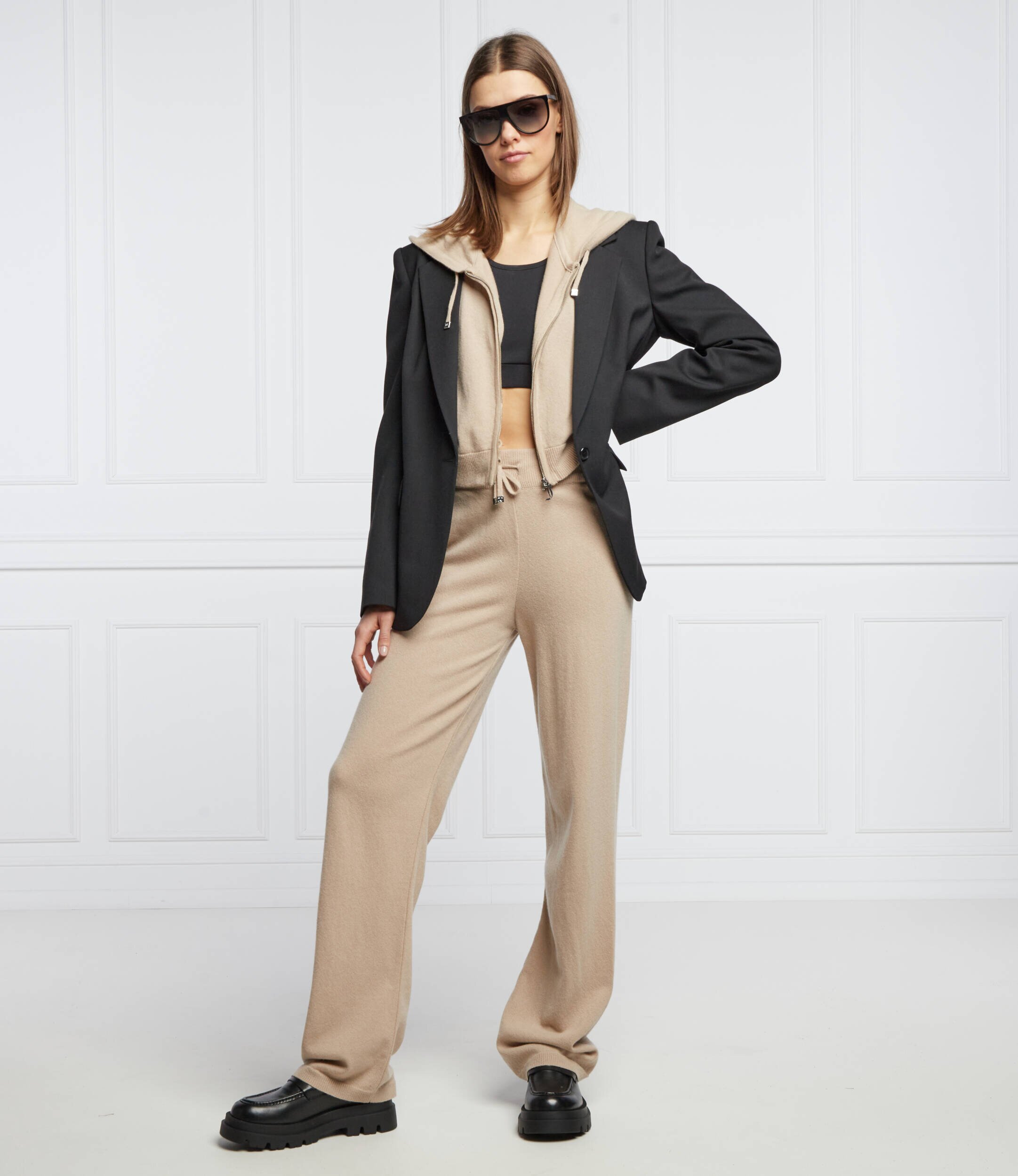 Juicy Couture Hanorac | Cropped Fit cu adaos de lână și cașmir