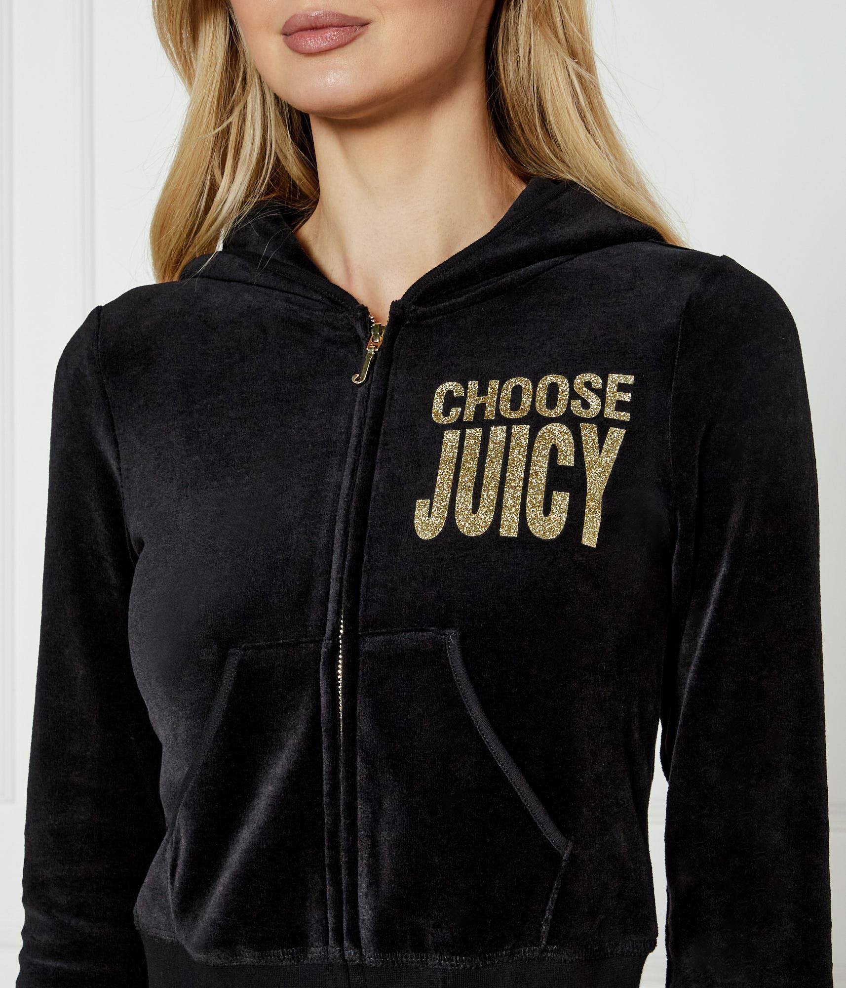 Juicy Couture Hanorac Robyn Bamboo Velour Heritage | Cropped Fit