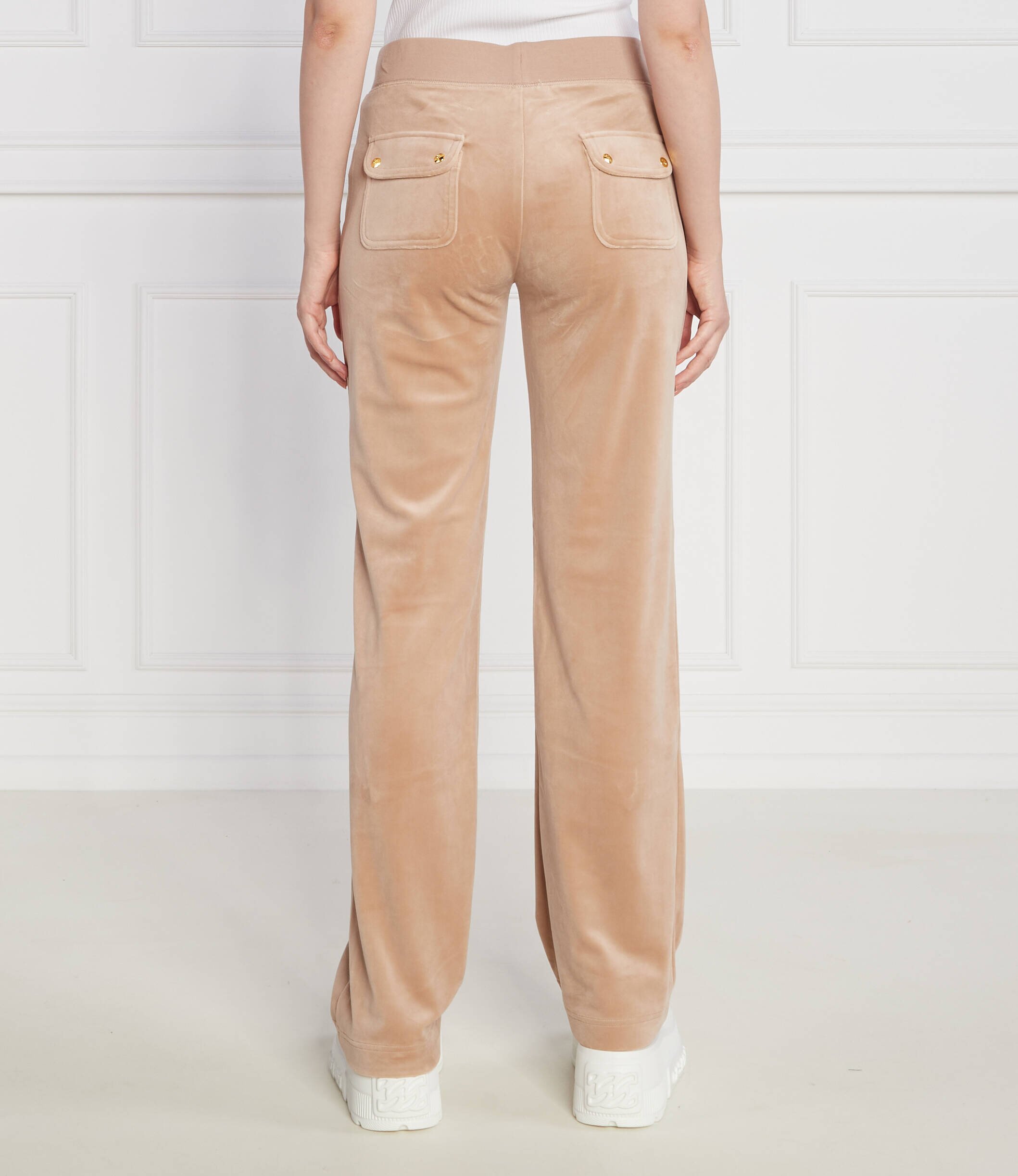 Juicy Couture Pantaloni de trening Del Ray Classic Velour Pant Pocket Design GOLD HW | Regular Fit