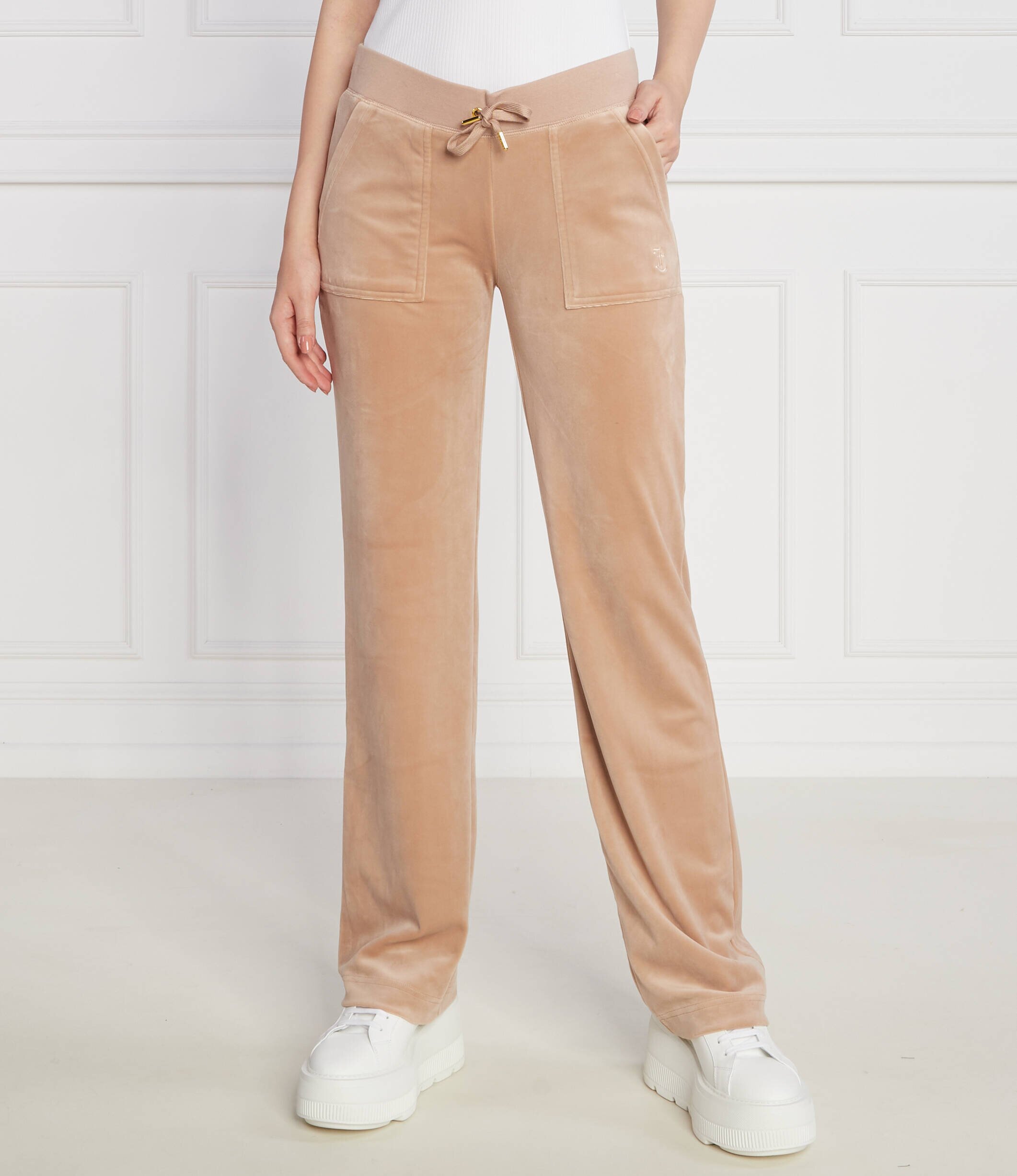 Juicy Couture Pantaloni de trening Del Ray Classic Velour Pant Pocket Design GOLD HW | Regular Fit