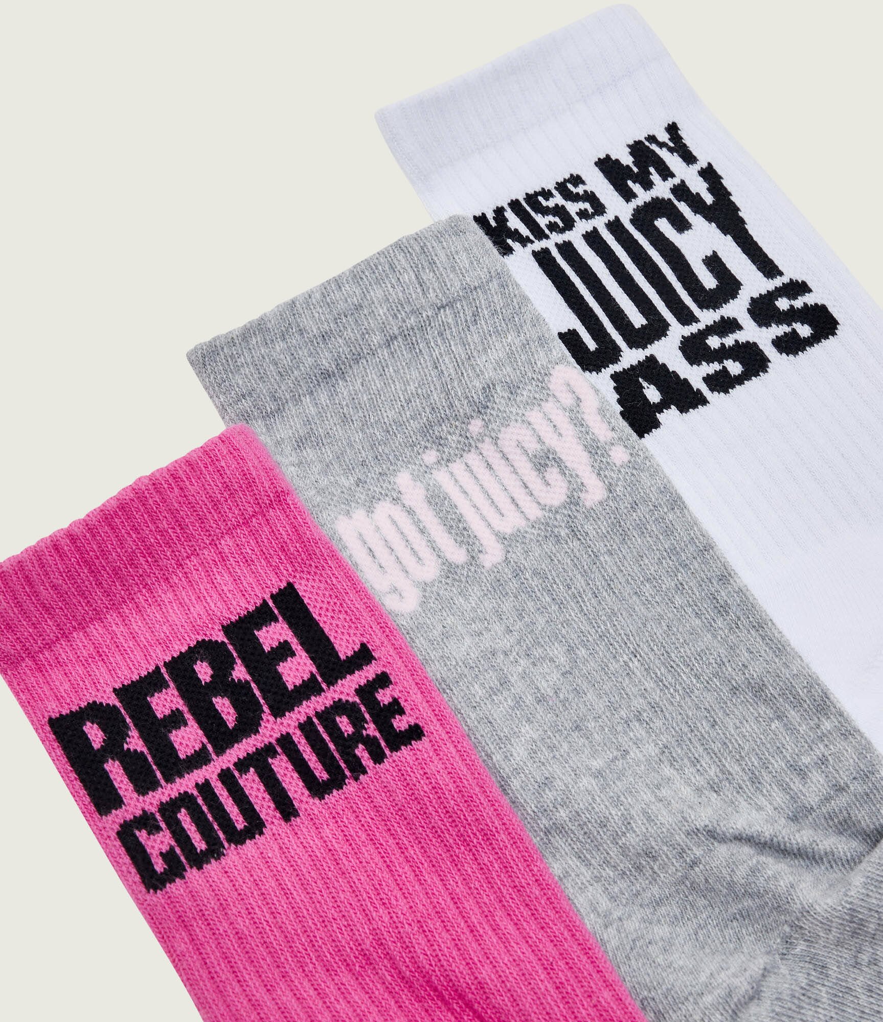 Juicy Couture Șosete 3-pack Louie Slogan