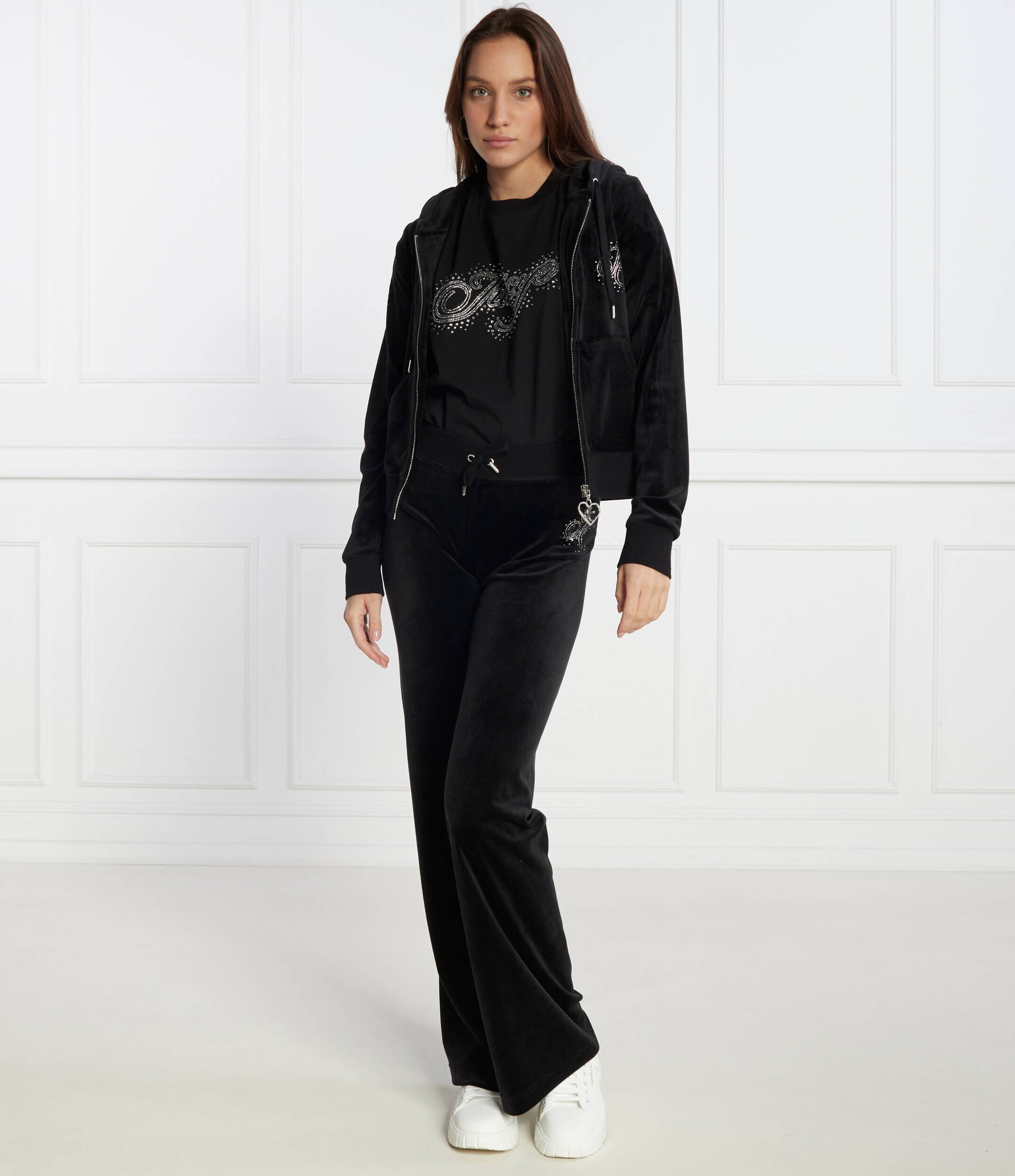 Juicy Couture Tricou BOYFRIEND SCATTER DIAMANTE | Classic fit