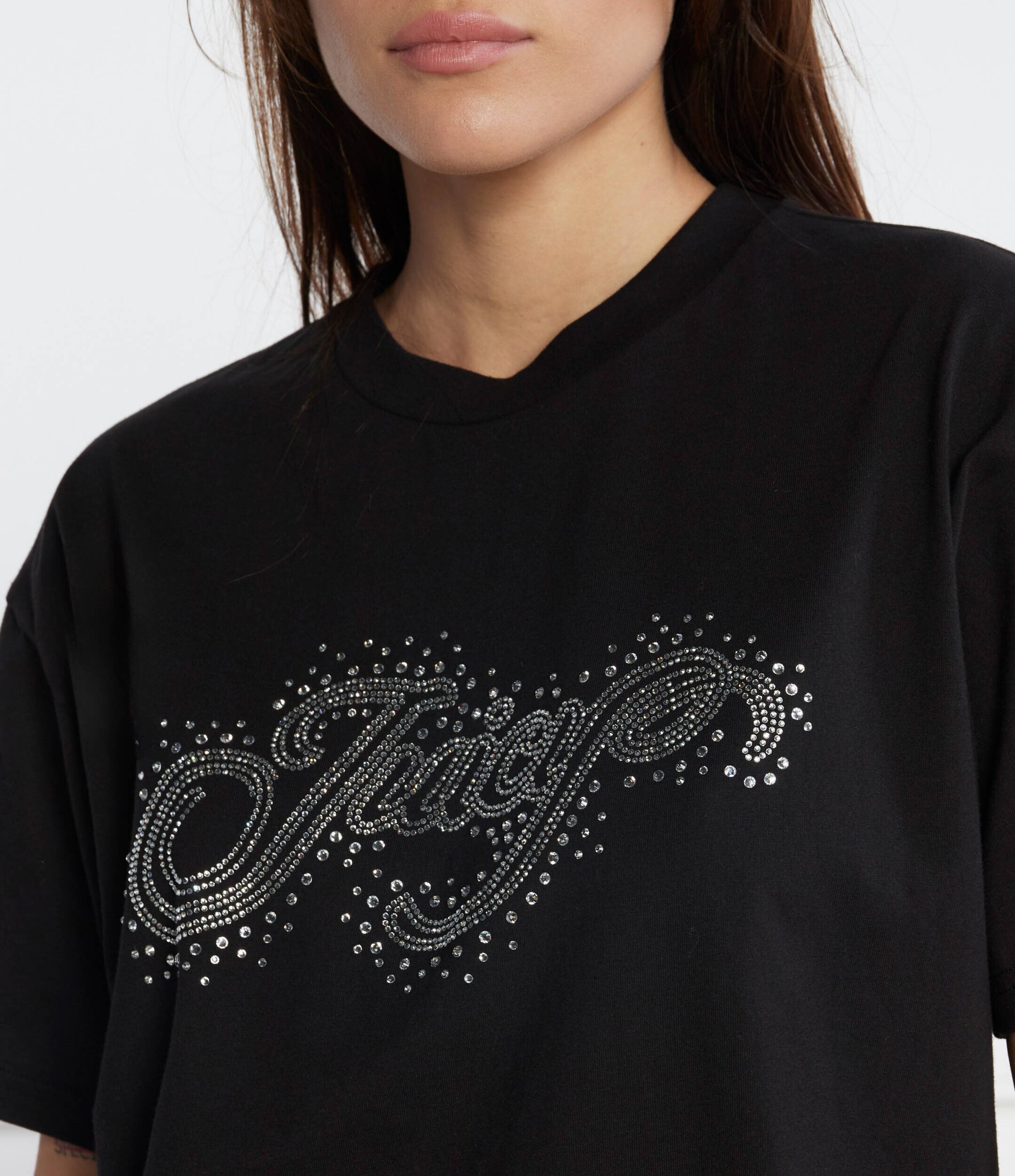 Juicy Couture Tricou BOYFRIEND SCATTER DIAMANTE | Classic fit
