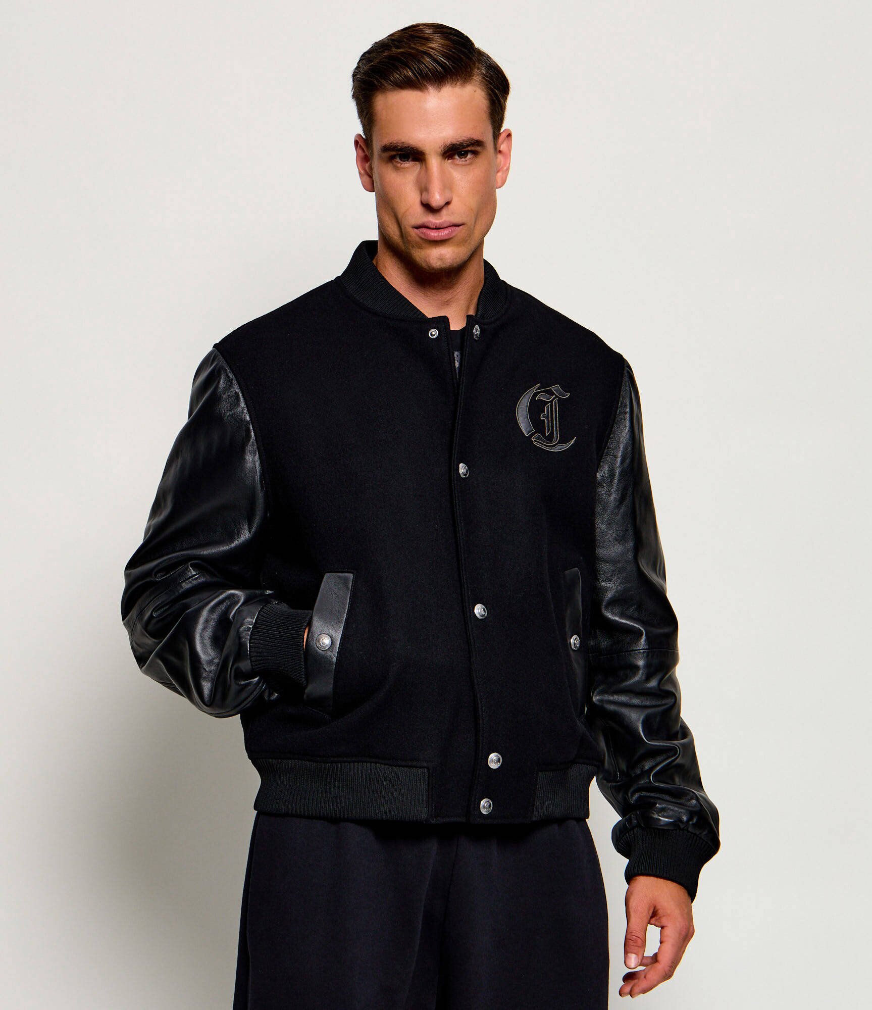 Just Cavalli De lână geacă bomber | regular fit cu adaos de piele