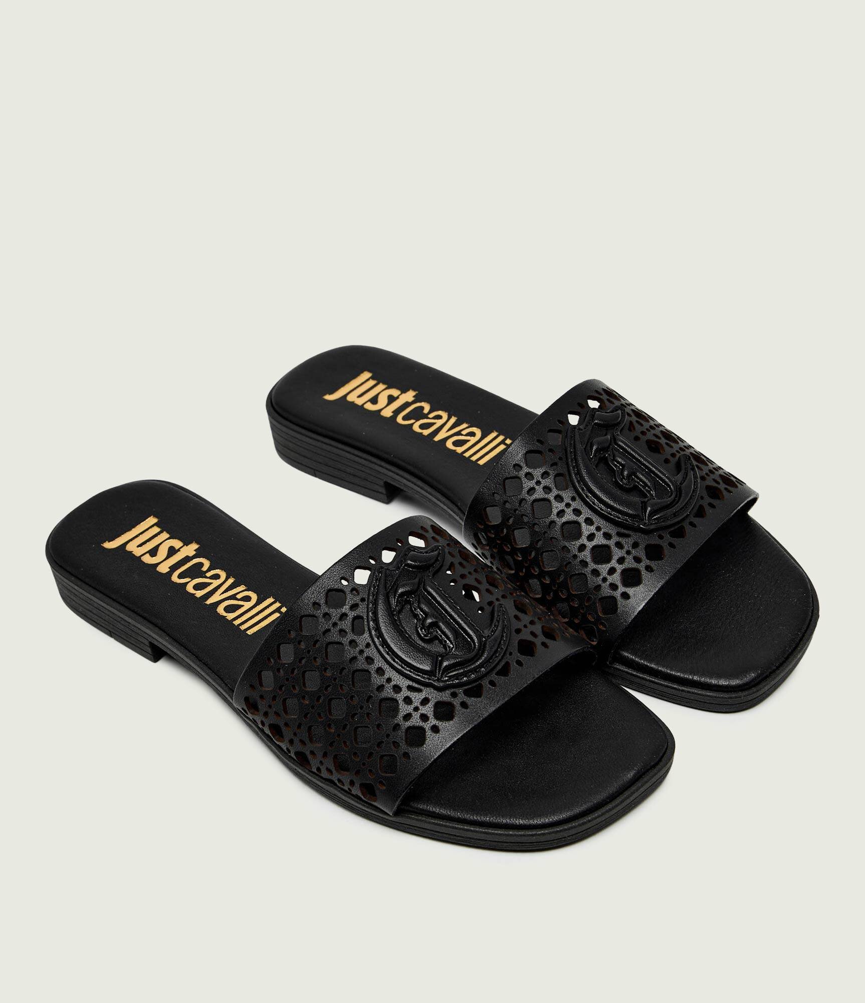 Just Cavalli De piele șlapi Fondo Elisie