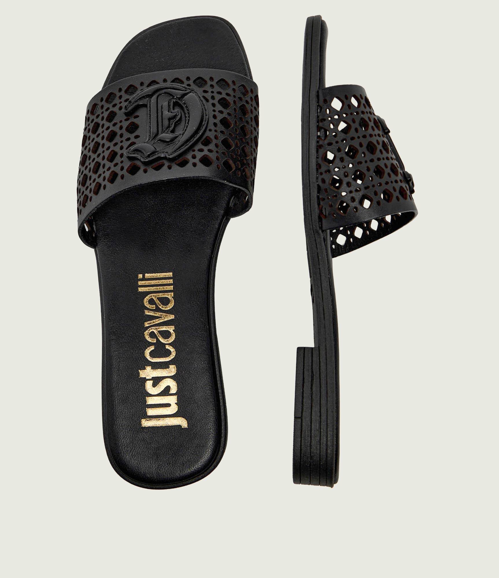Just Cavalli De piele șlapi Fondo Elisie
