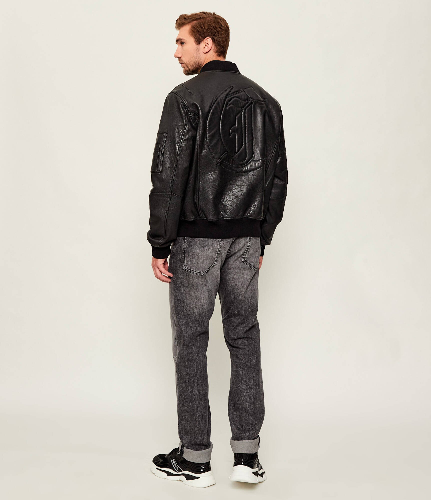 Just Cavalli Geacă de piele bomber | regular fit