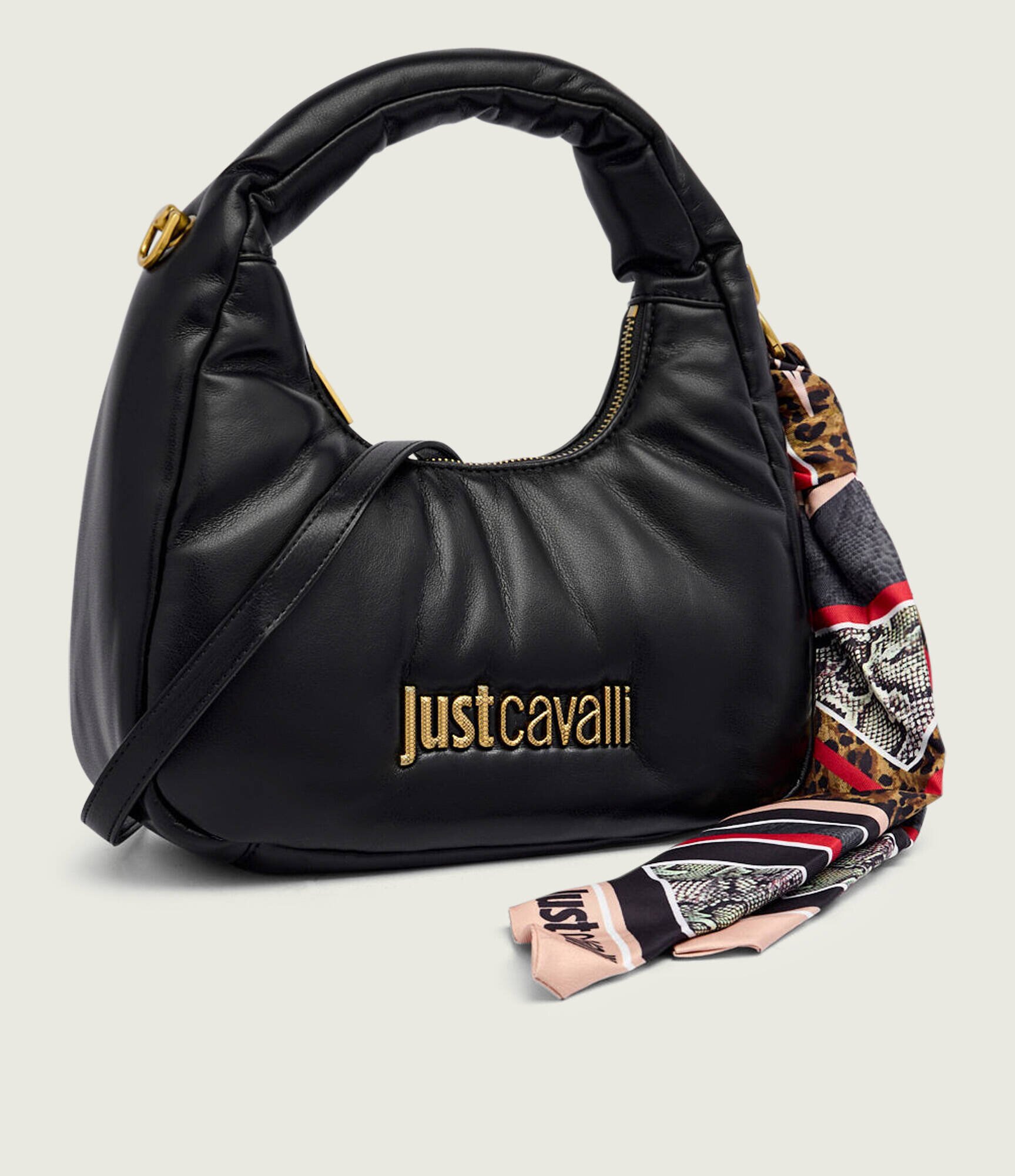 Just Cavalli Geantă hobo + eșarfă pătrată