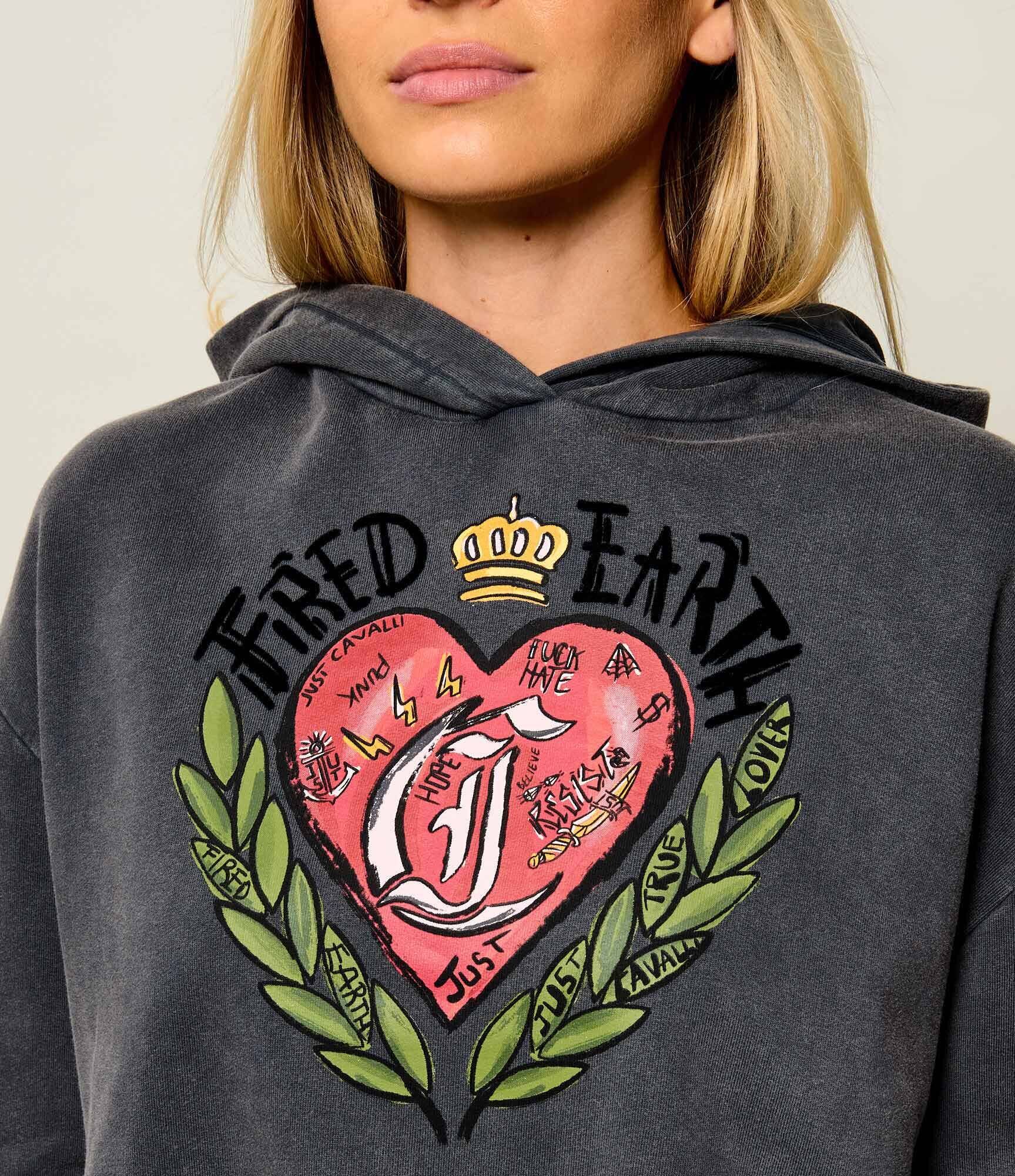 Just Cavalli Hanorac Fired Heart | Relaxed fit