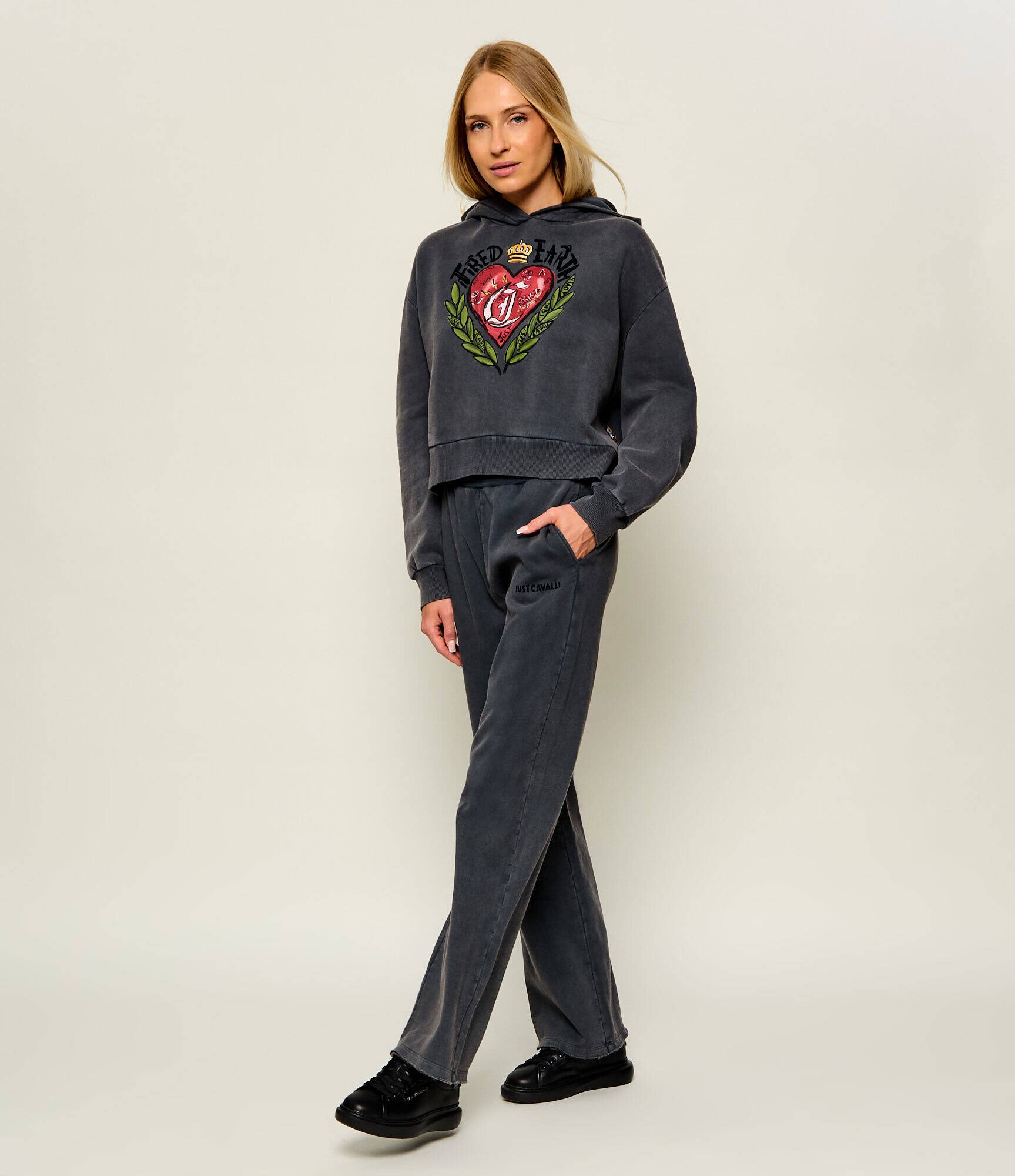 Just Cavalli Pantaloni de trening Acid Wash Dye | Loose fit