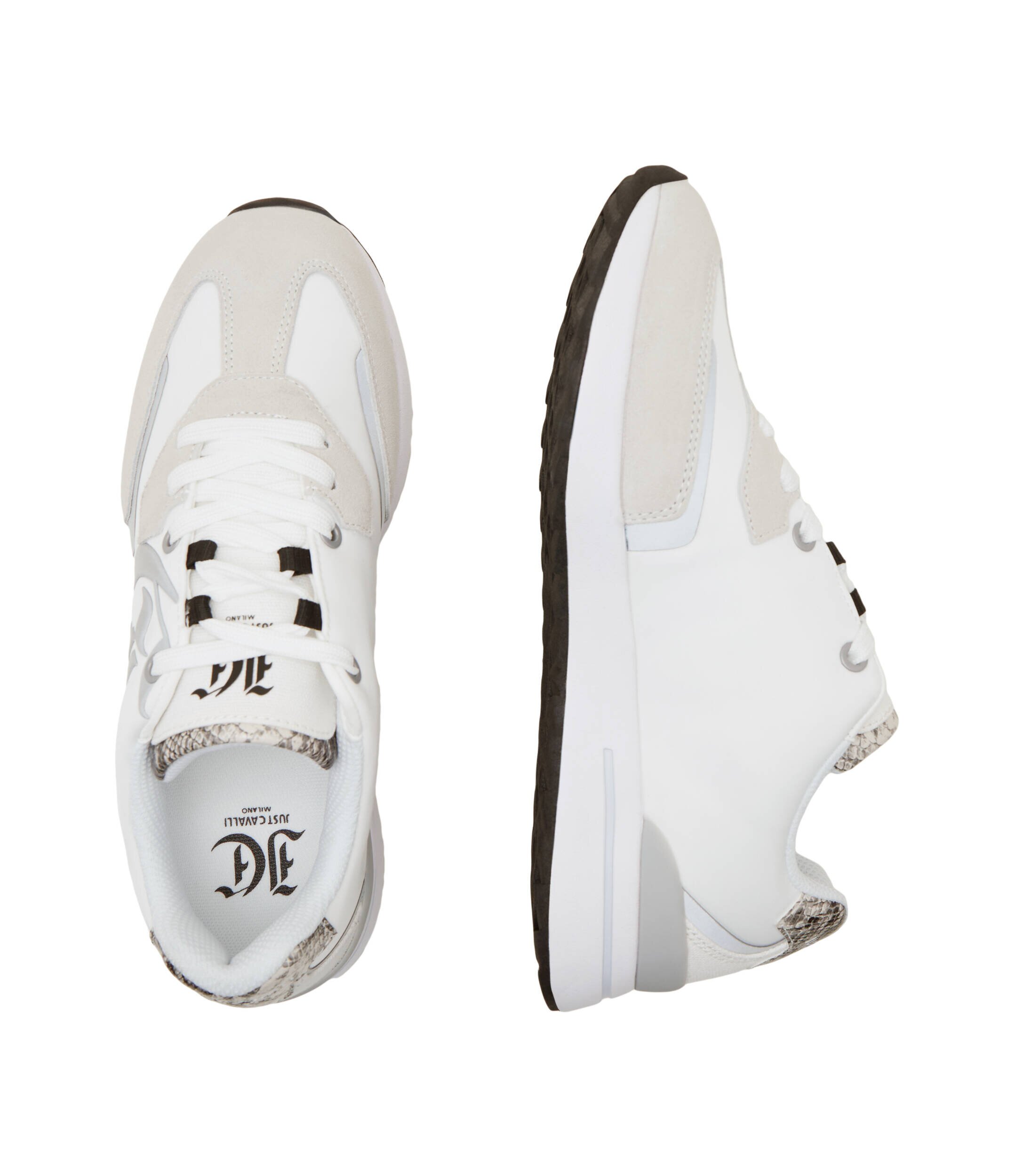 Just Cavalli Sneakers cu adaos de piele