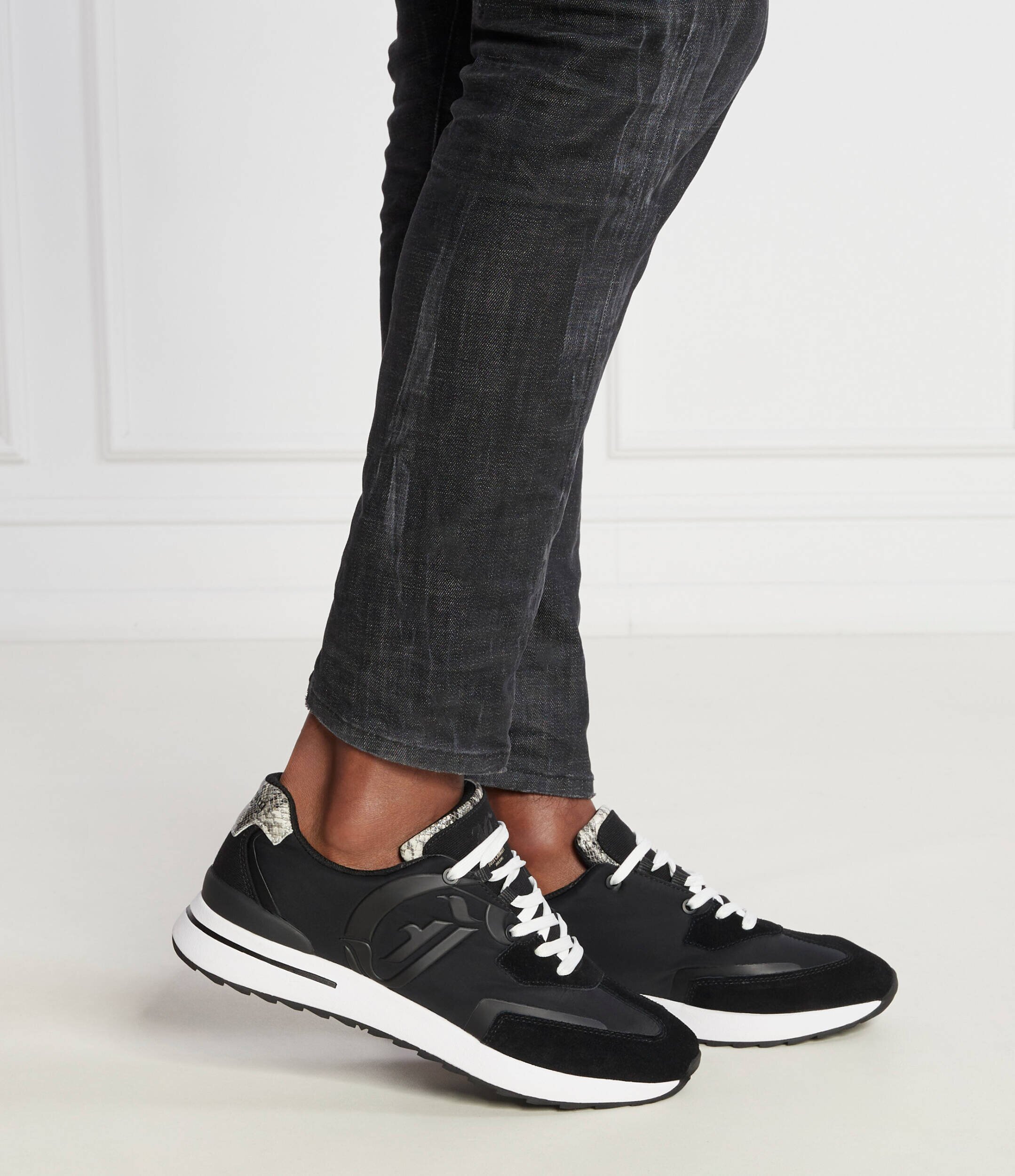 Just Cavalli Sneakers cu adaos de piele