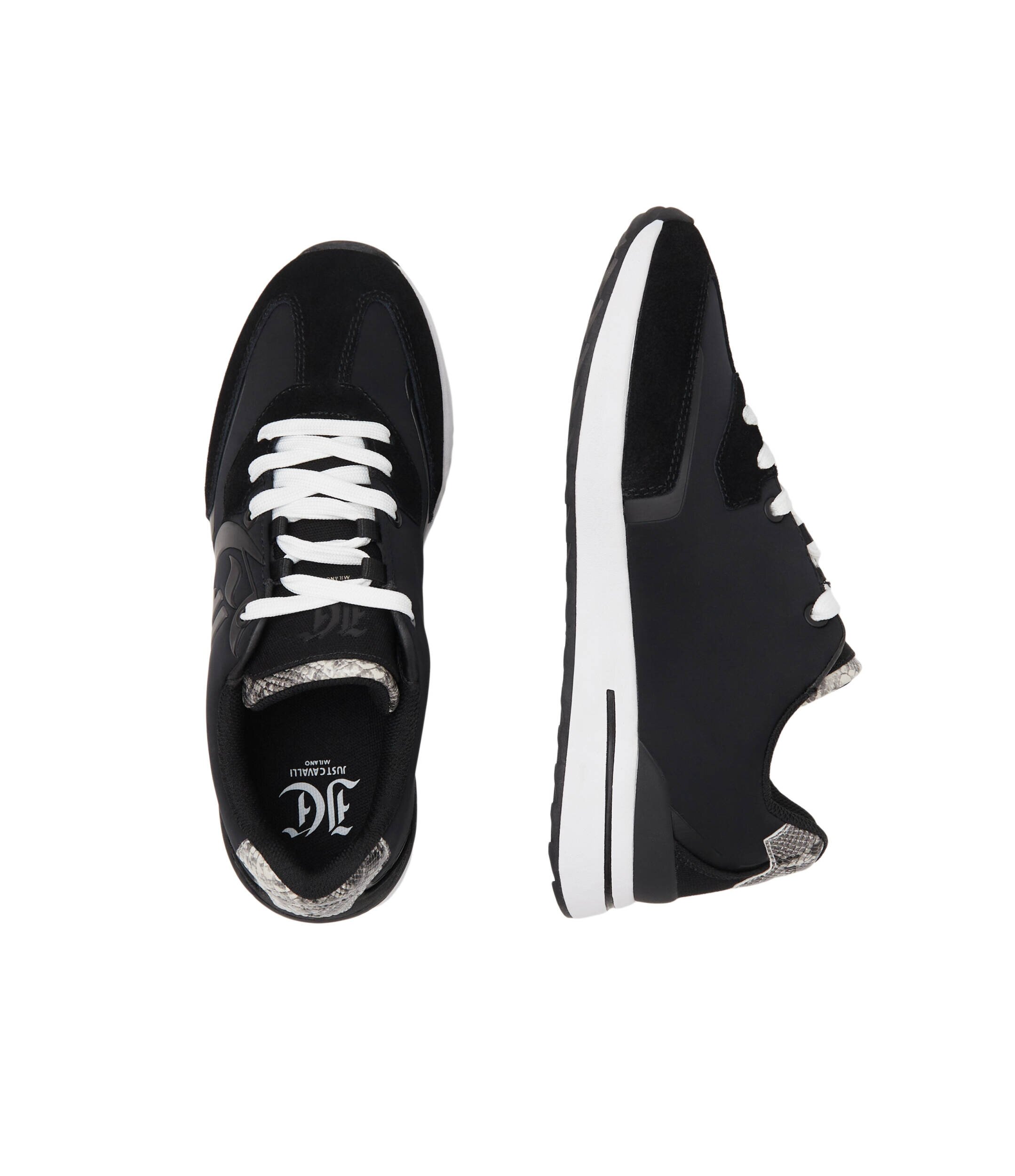 Just Cavalli Sneakers cu adaos de piele