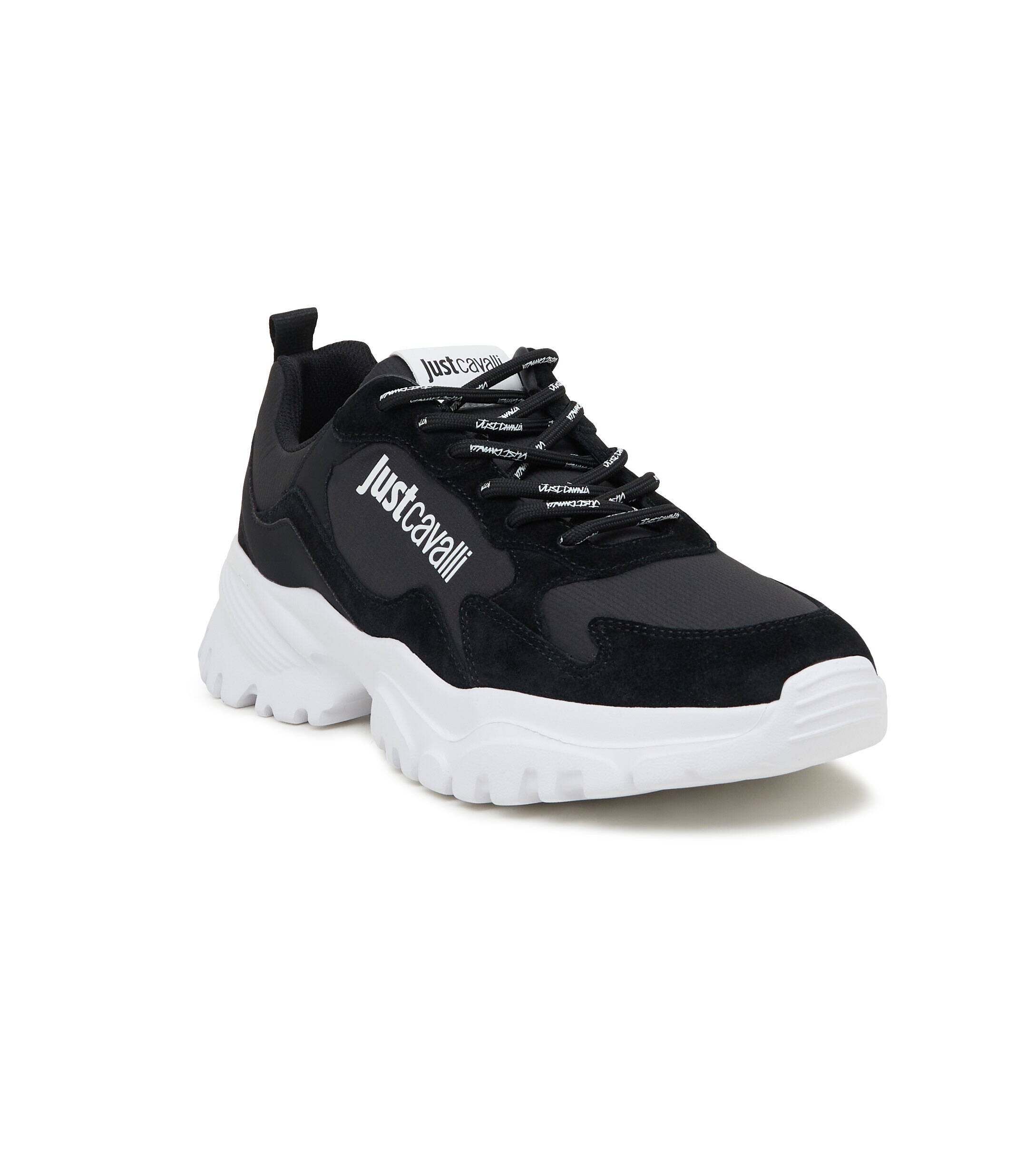 Just Cavalli Sneakers cu adaos de piele