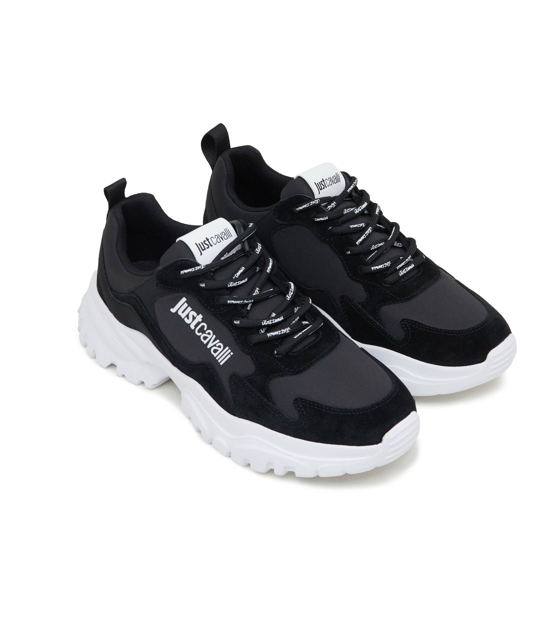 Just Cavalli Sneakers cu adaos de piele