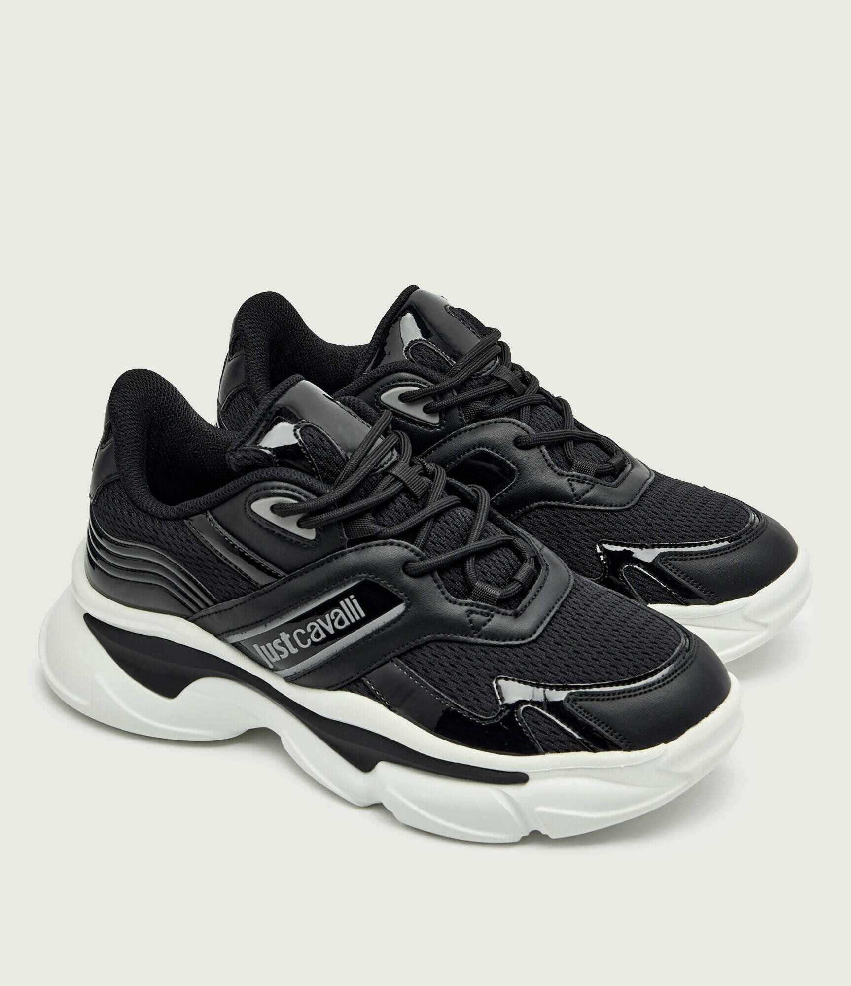 Just Cavalli Sneakers FONDO BILLOW DIS. 26 cu adaos de piele