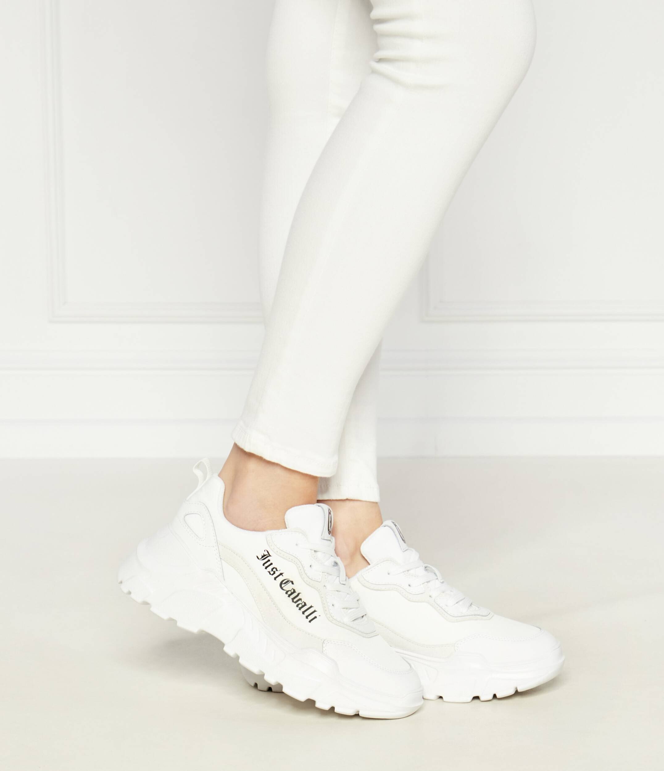 Just Cavalli Sneakers Fondo Casper cu adaos de piele