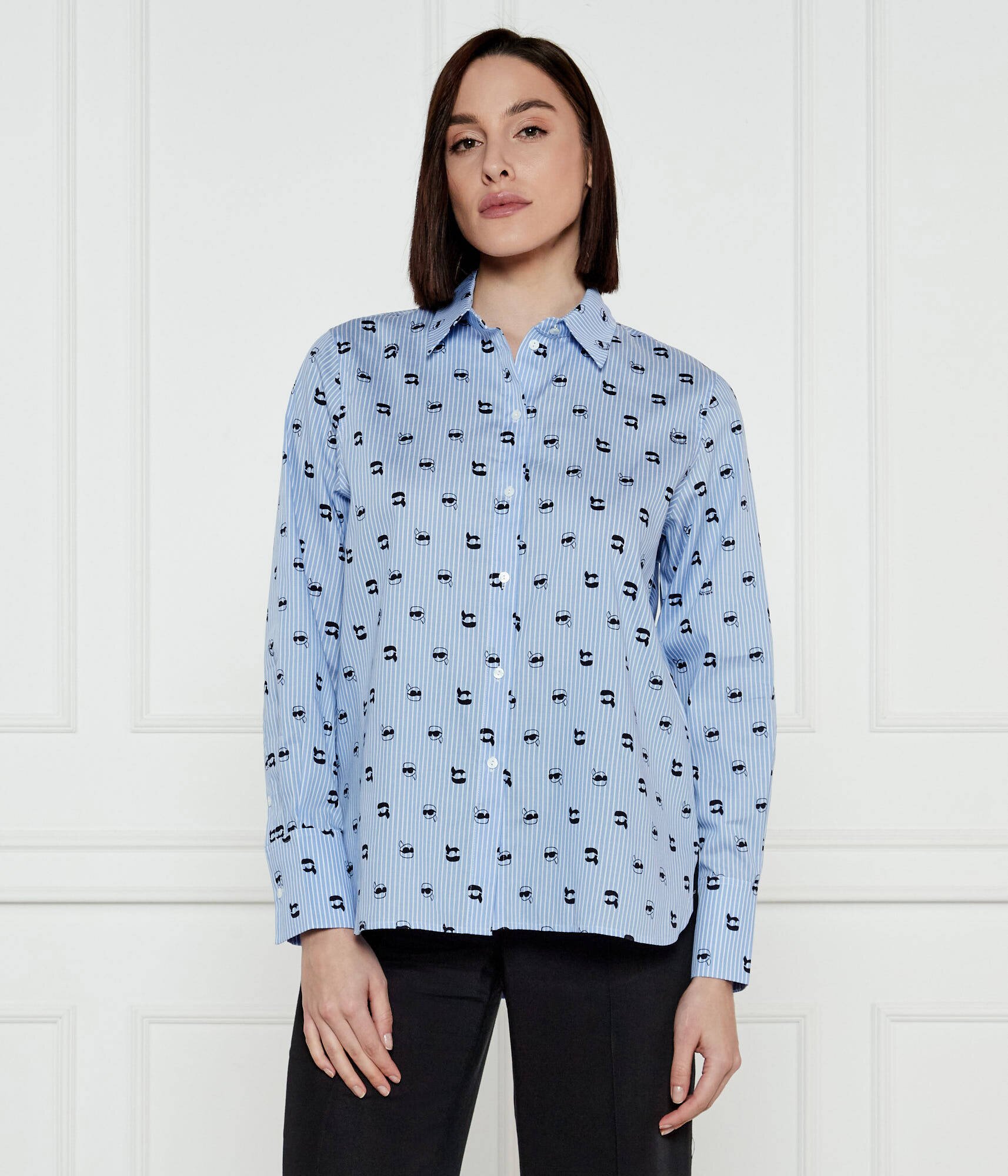 Karl Lagerfeld Cămașă IKON AOP | Loose fit