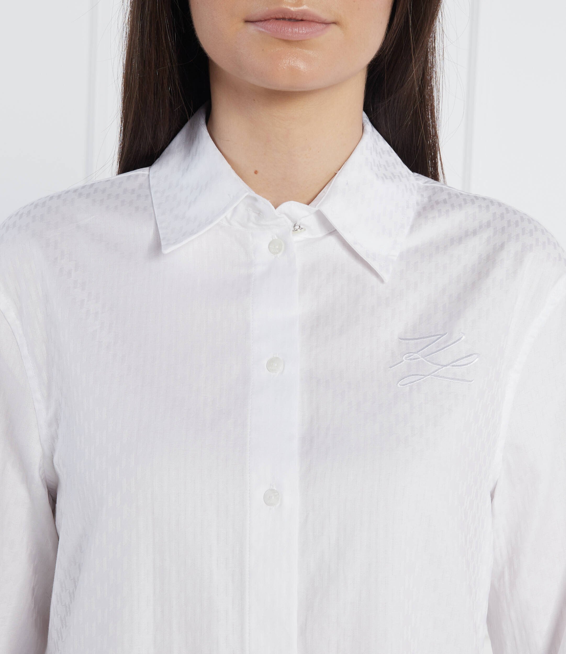 Karl Lagerfeld Cămașă Jacquard Monogram | Regular Fit